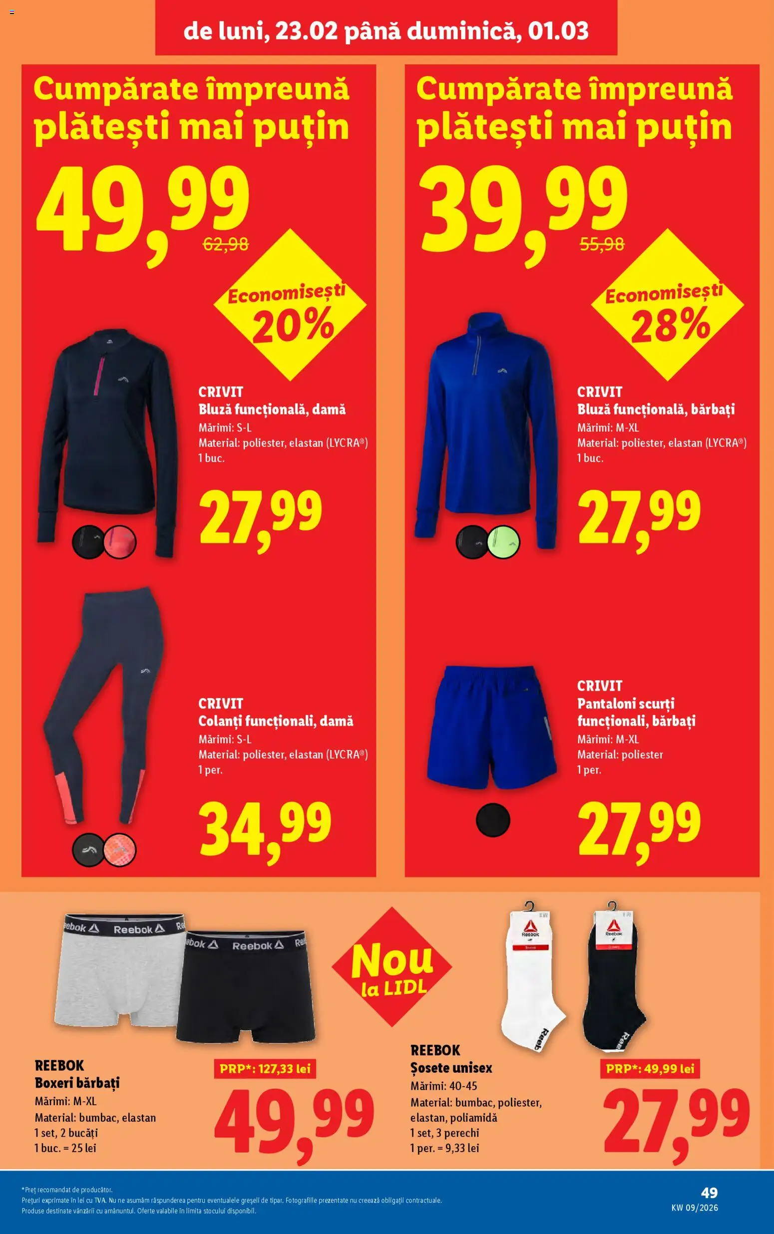 Catalog LIDL 23 - 28 Februarie 2026 | Pagina 49 | Produse: Bluză, Pantaloni, Șosete, Colanți