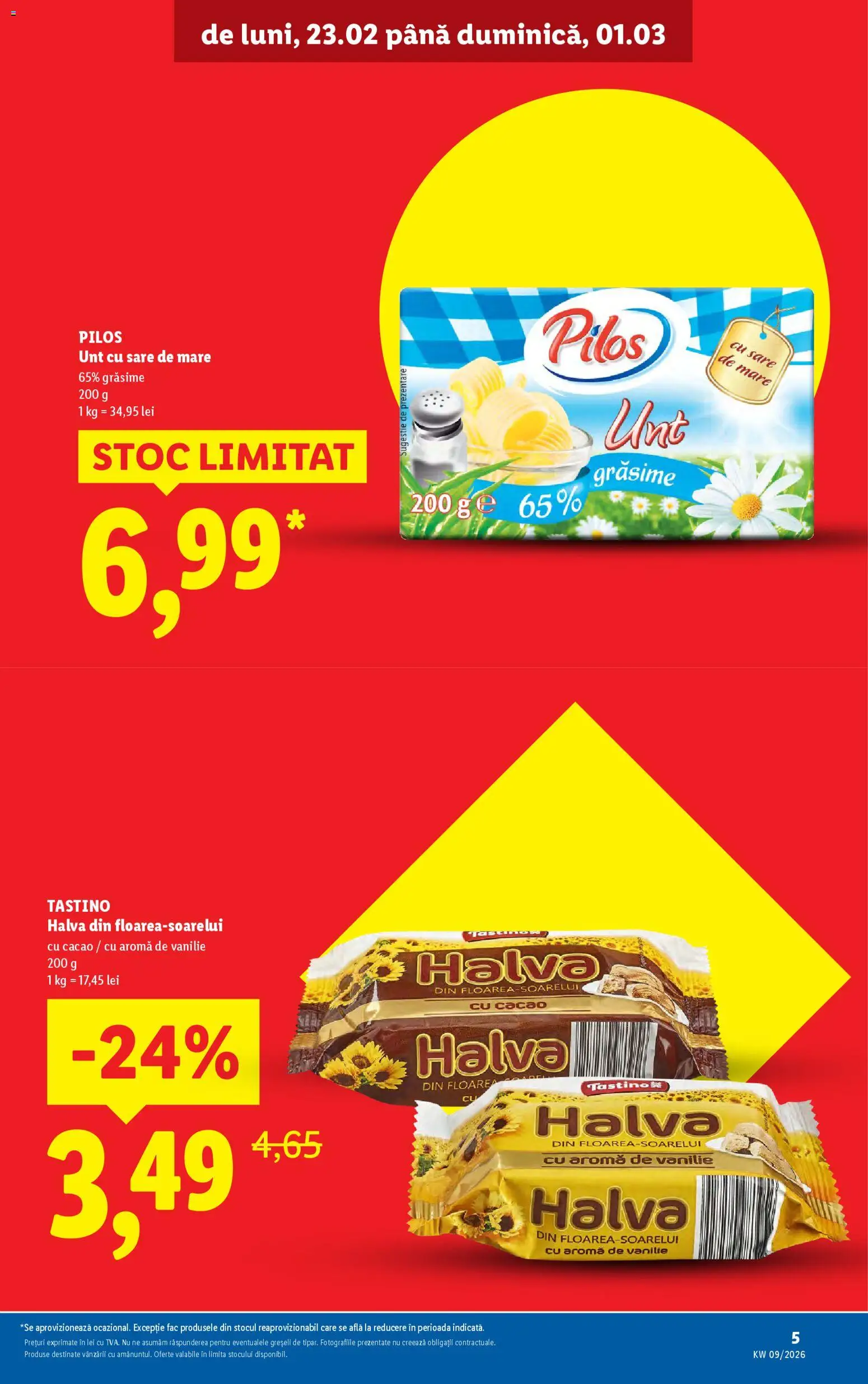Catalog LIDL 23 - 28 Februarie 2026 | Pagina 5 | Produse: Toplar, Unt, Cacao, Sare