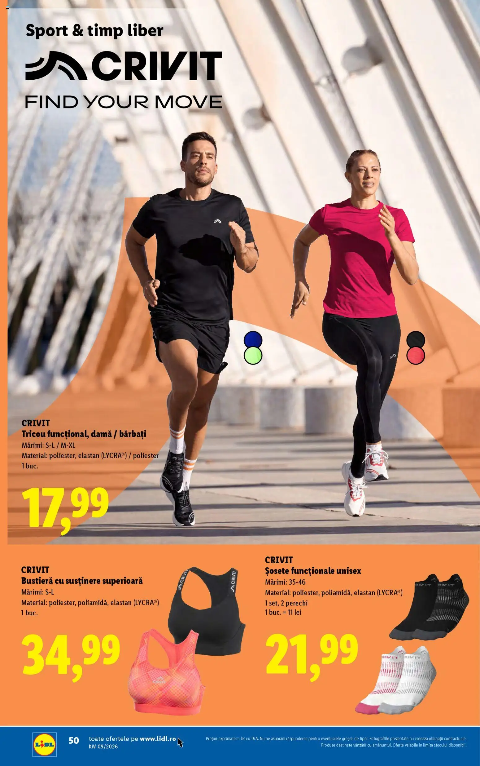 Catalog LIDL 23 - 28 Februarie 2026 | Pagina 50 | Produse: Bustieră, Tricou, Șosete
