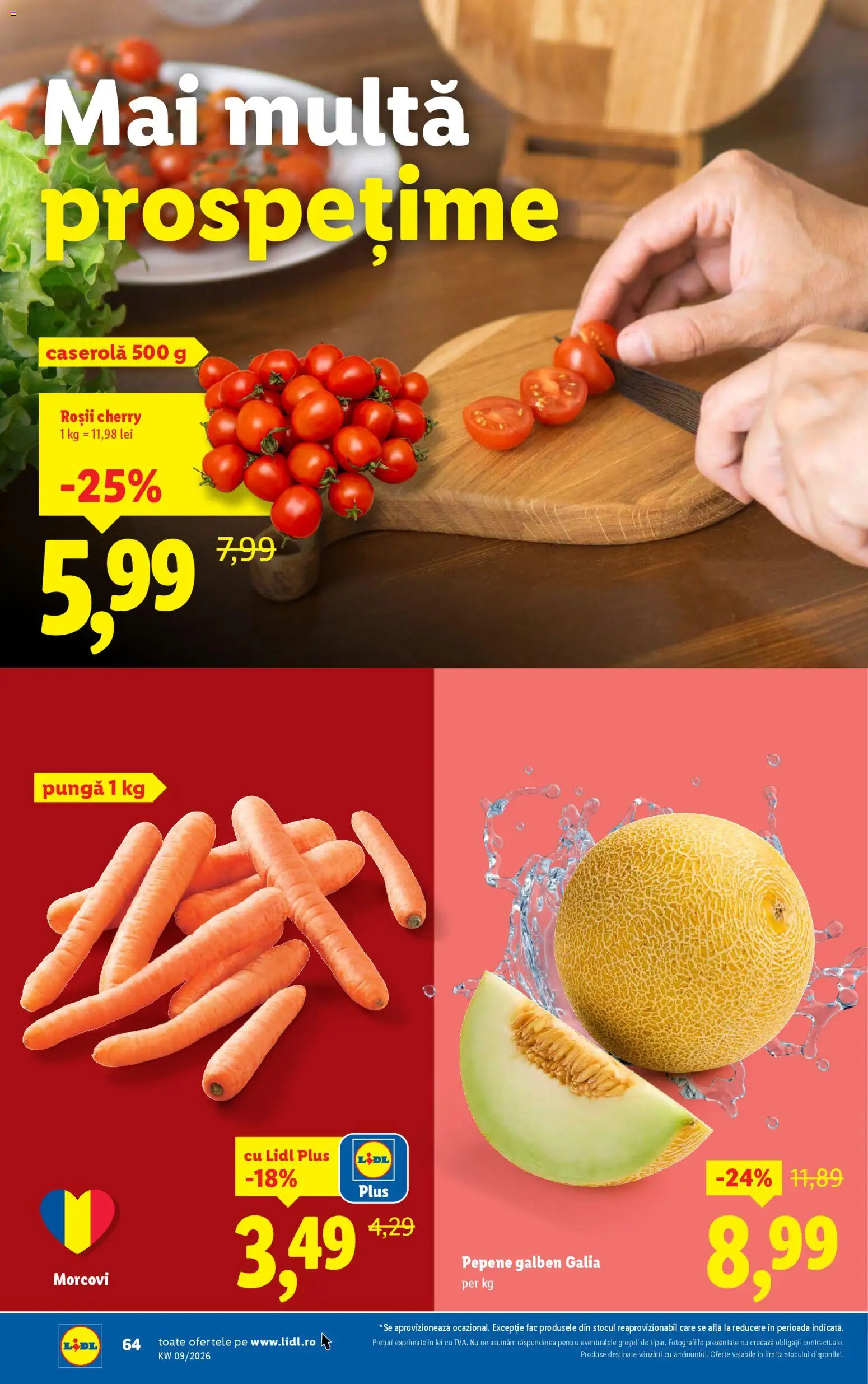 Catalog LIDL 23 - 28 Februarie 2026 | Pagina 64 | Produse: Pepene Galben, Pungă, Roșii, Morcovi