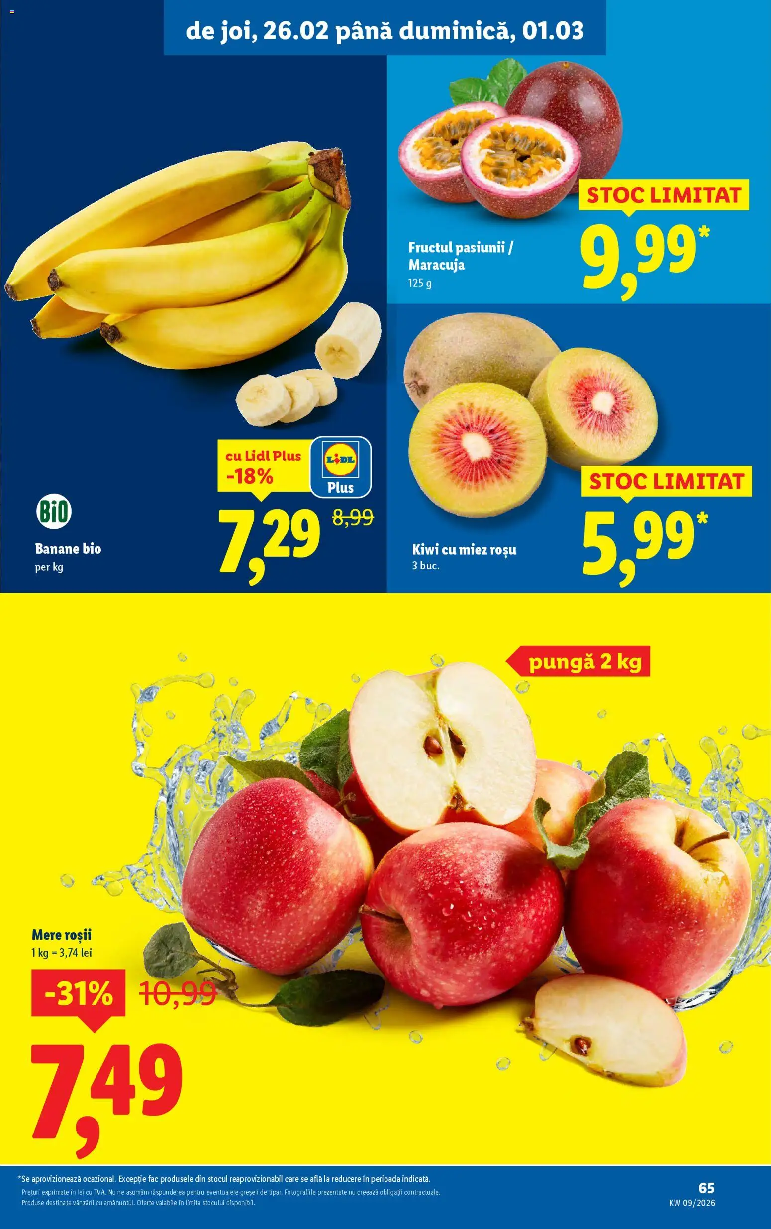 Catalog LIDL 23 - 28 Februarie 2026 | Pagina 65 | Produse: Şerit ödül, Pungă, Mere, Banane