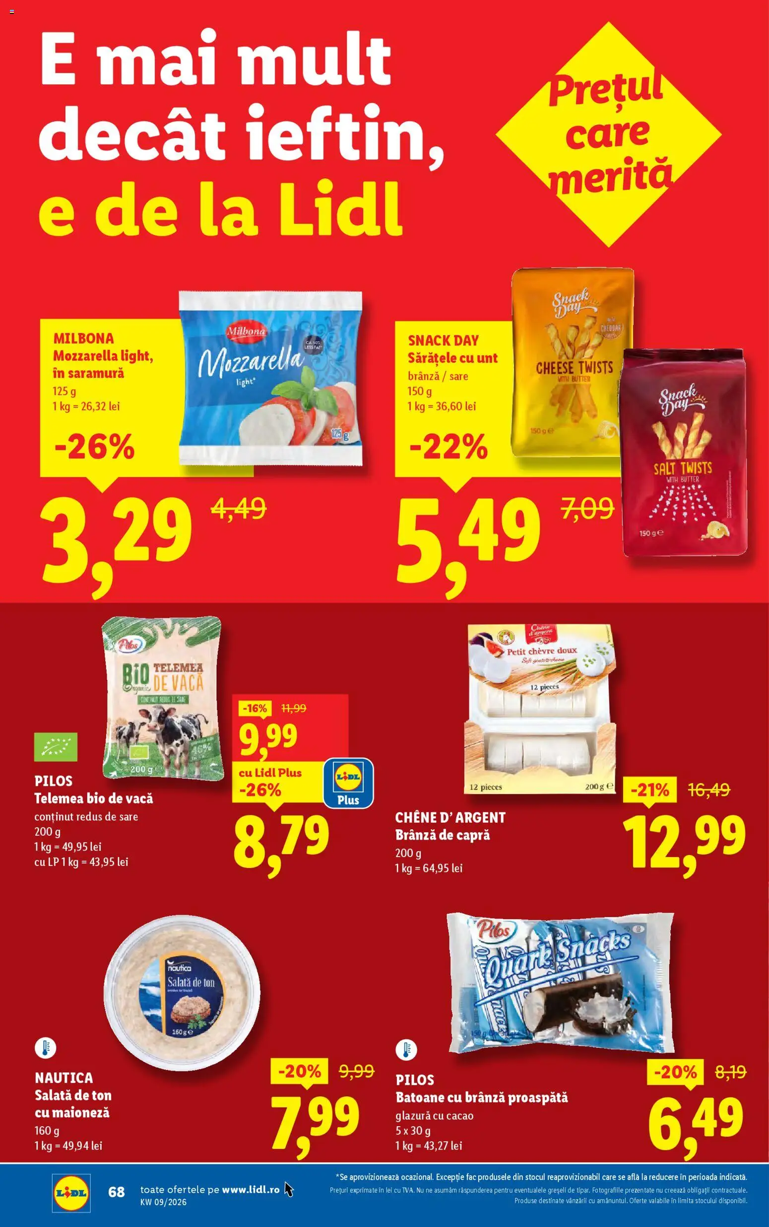 Catalog LIDL 23 - 28 Februarie 2026 | Pagina 68 | Produse: Mozzarella, Unt, Maioneză, Sare