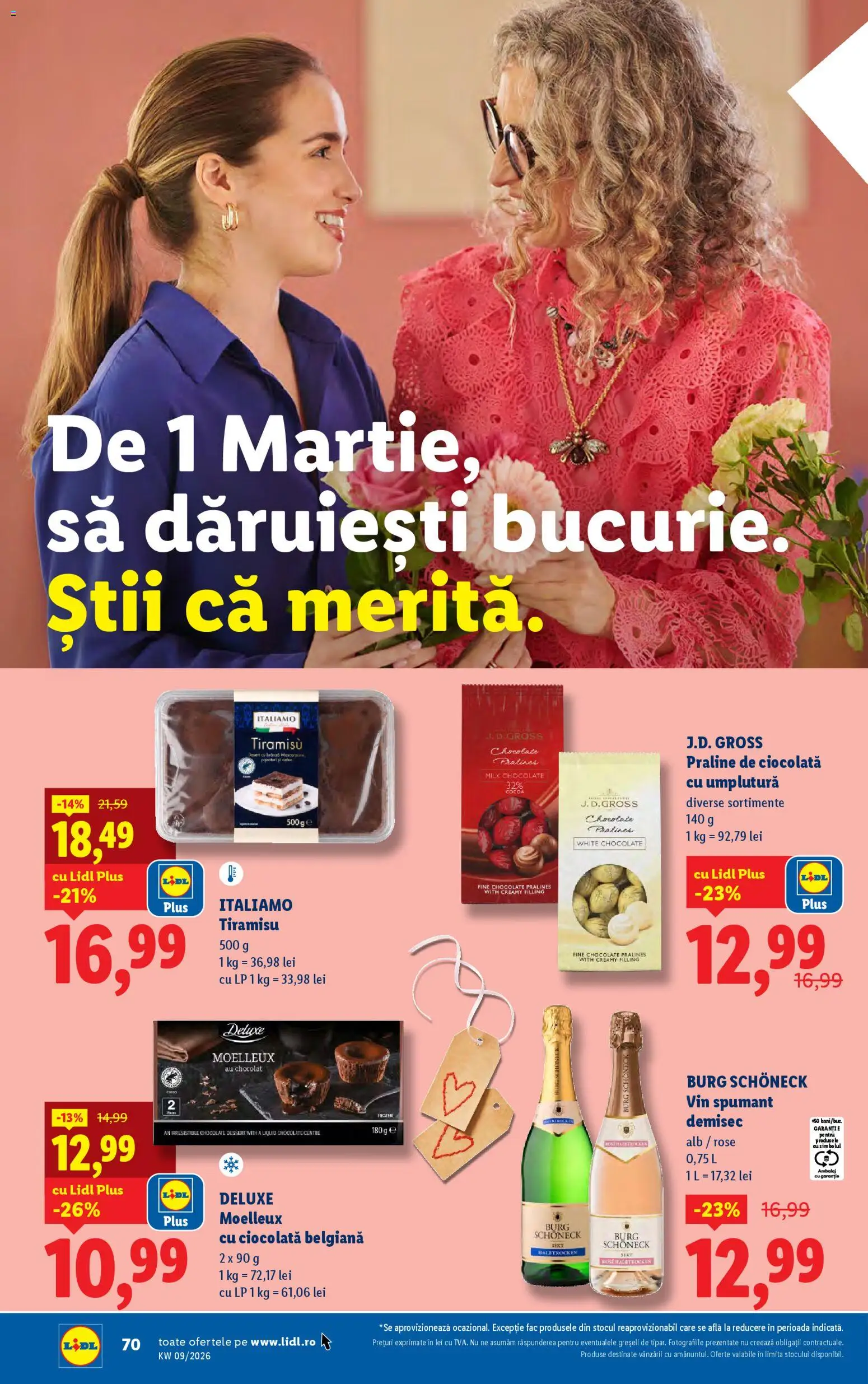 Catalog LIDL 23 - 28 Februarie 2026 | Pagina 70 | Produse: Praline, Tiramisu, Ciocolată, Vin