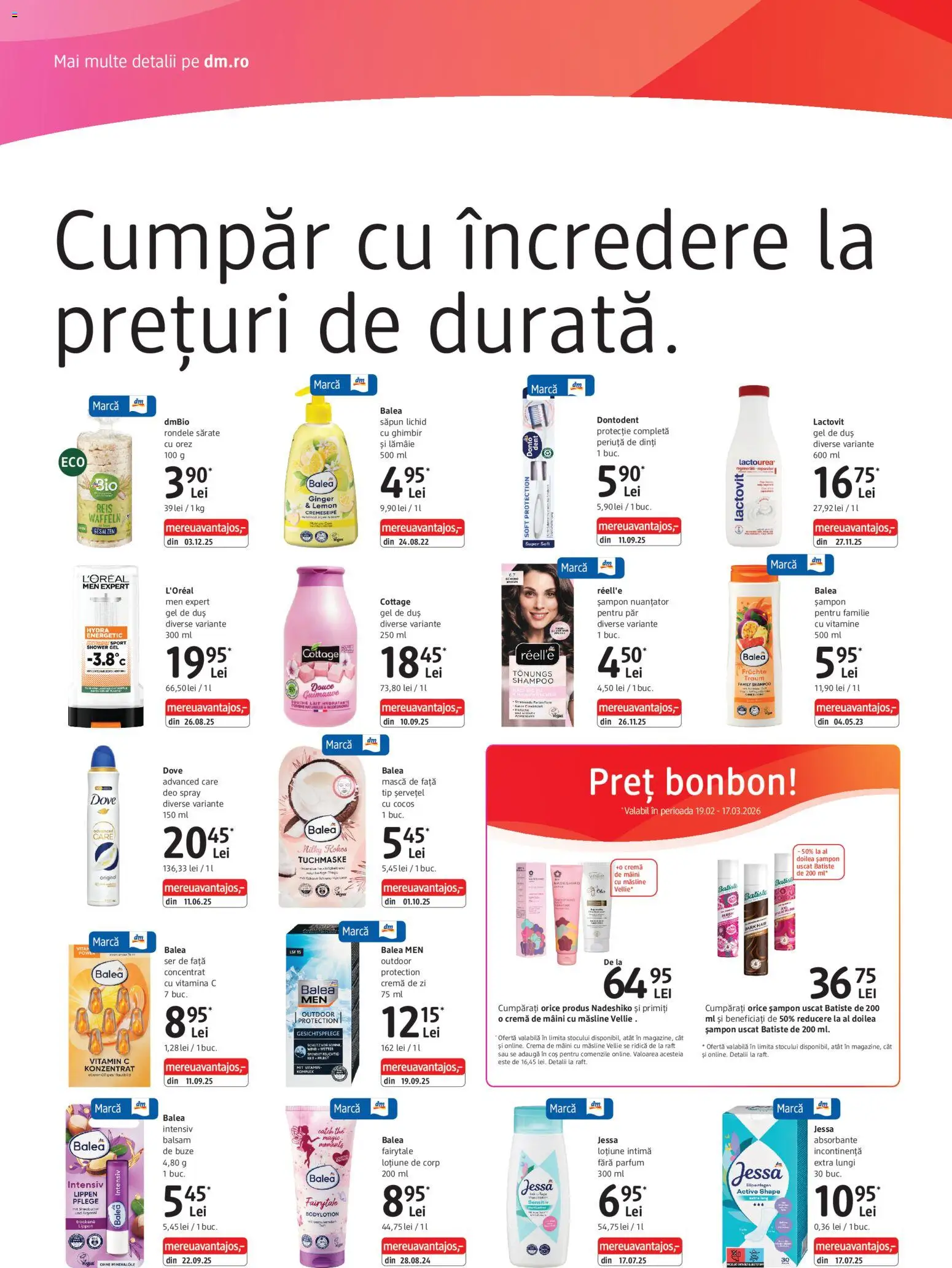 Catalog DM Drogerie Markt 19 Februarie - 16 Martie 2026 | Pagina 2 | Produse: Raft, Măsline, Balsam, Gel de duș