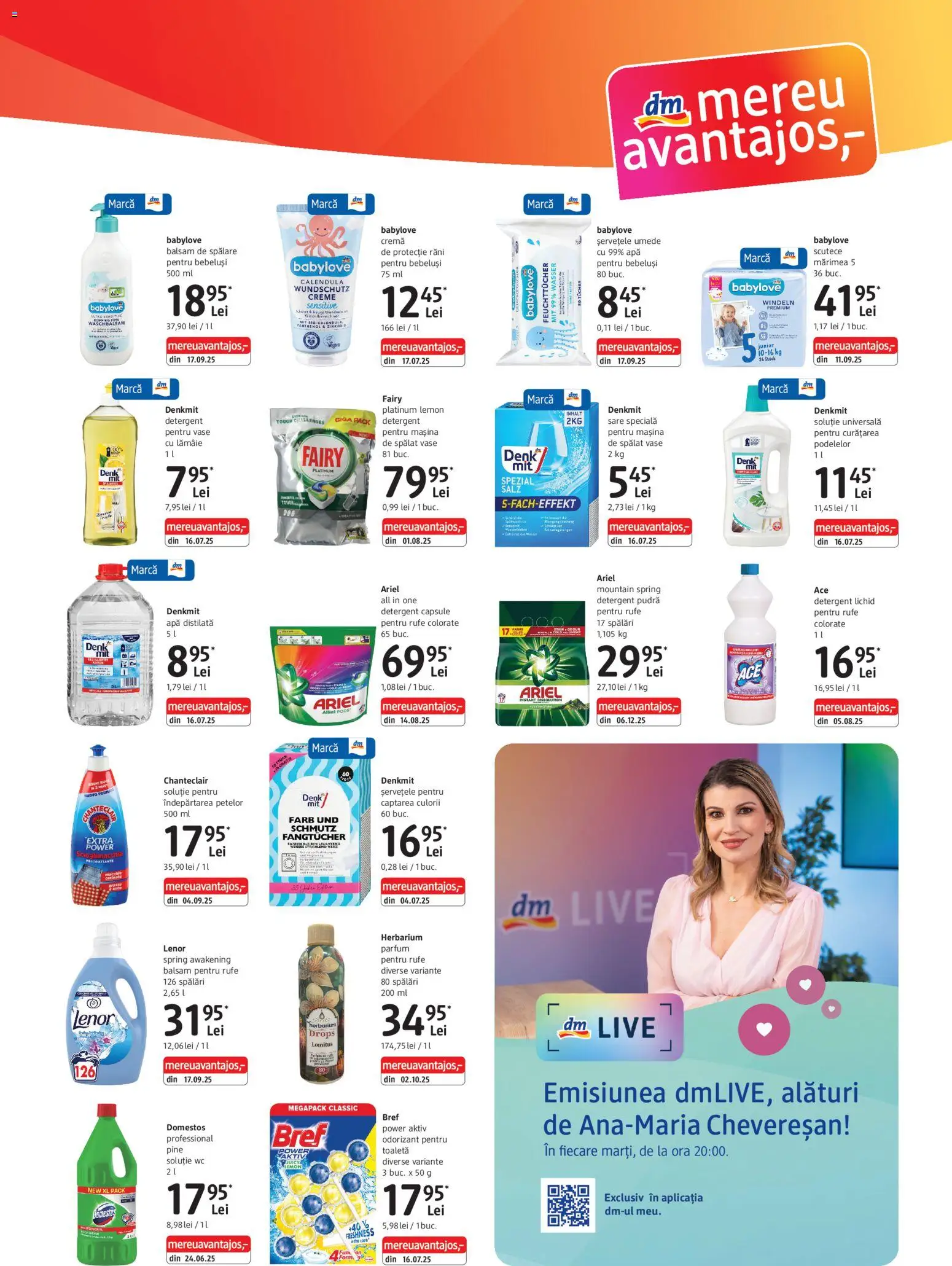 Catalog DM Drogerie Markt 19 Februarie - 16 Martie 2026 | Pagina 3 | Produse: Mașină De Spălat Vase, Pudră, Îndepărtarea petelor, Lămâie