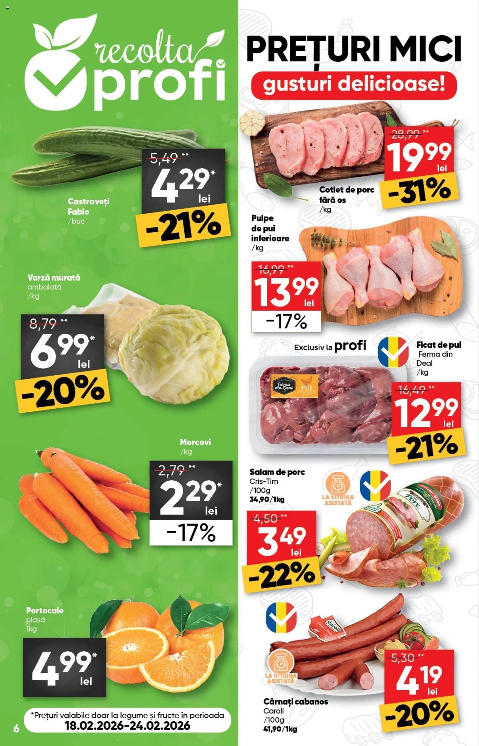 Catalog Profi 18 Februarie - 2 Martie 2026 | Pagina 6 | Produse: Lait de coco, Hacıyatmaz Kedi Oyuncağı, Portocale, Morcovi