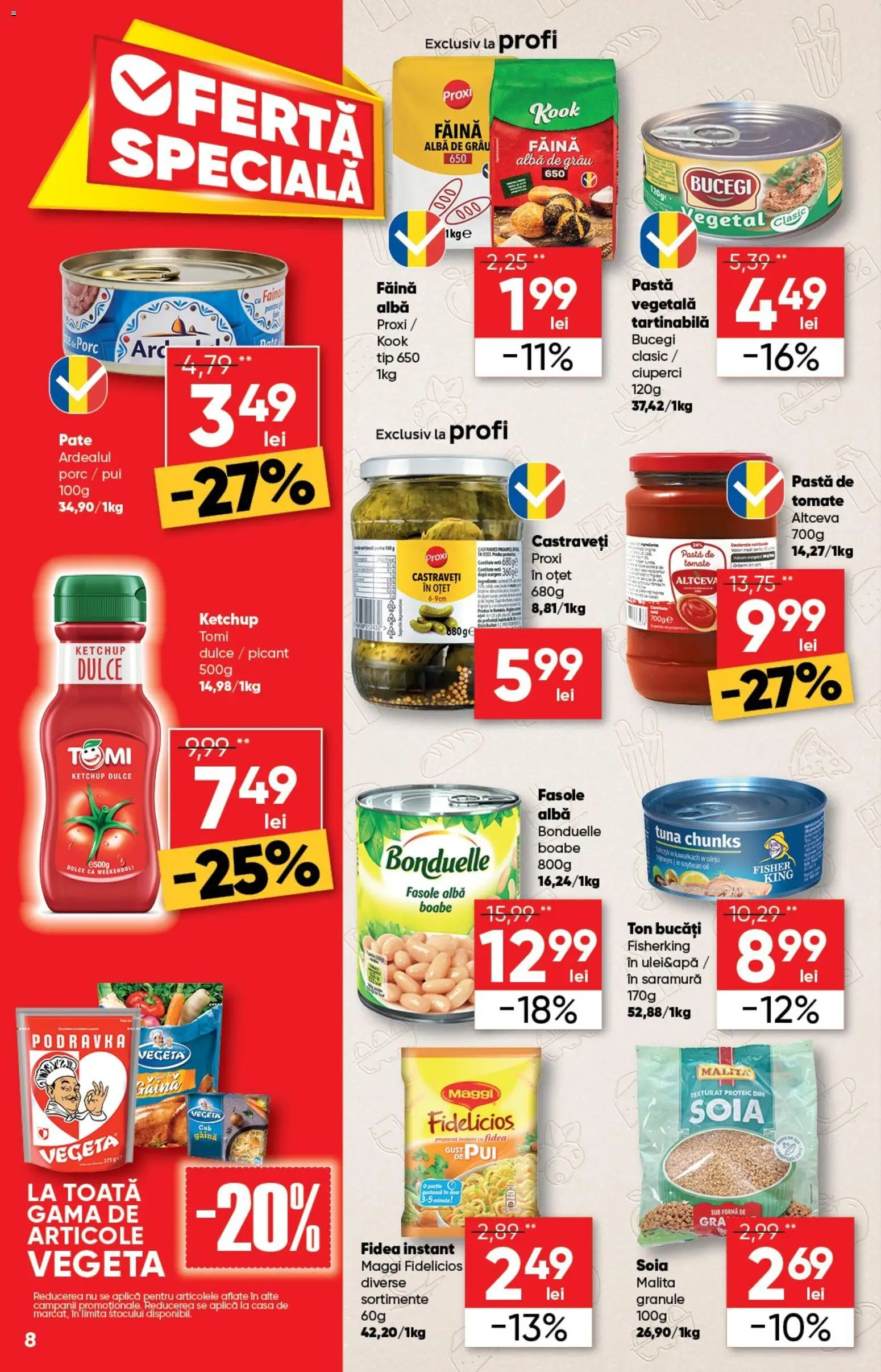 Catalog Profi 18 Februarie - 2 Martie 2026 | Pagina 8 | Produse: Pate, Oțet, Ketchup, Fasole albă