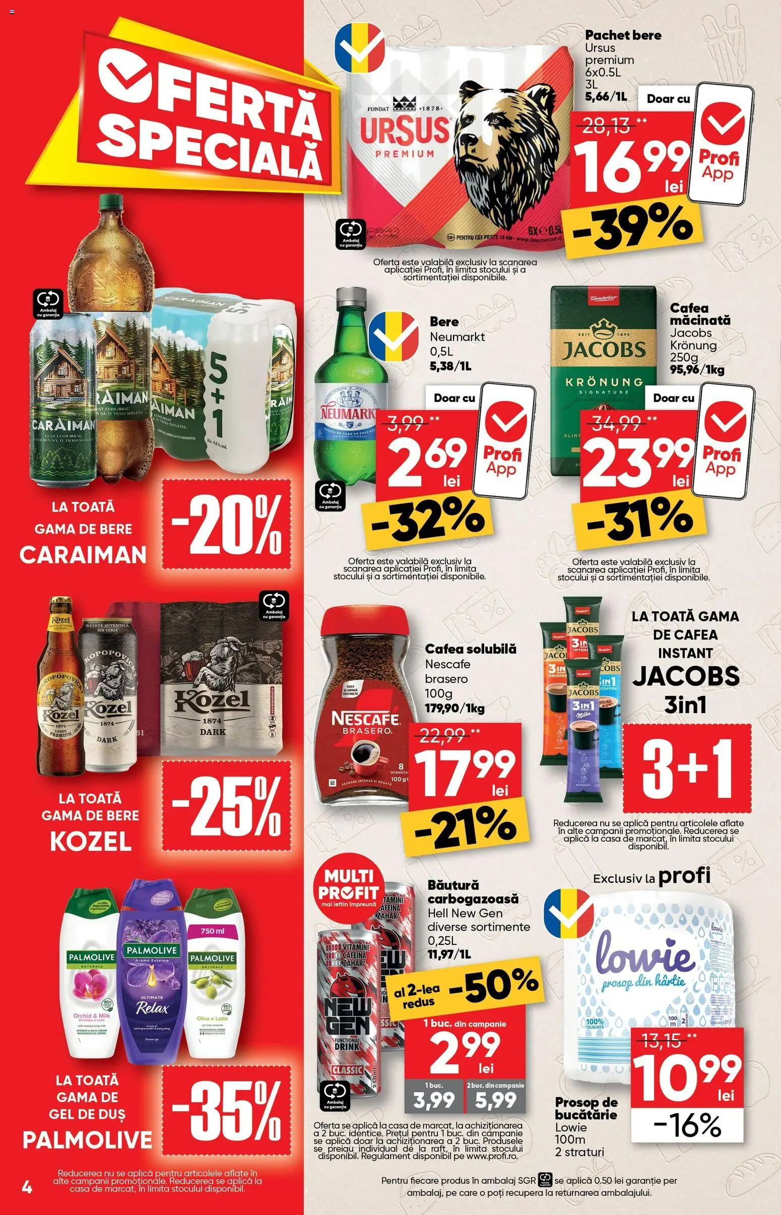 Catalog Profi 18 Februarie - 2 Martie 2026 | Pagina 4 | Produse: Köpek çiti, Cremă, Bere, Gel de duș