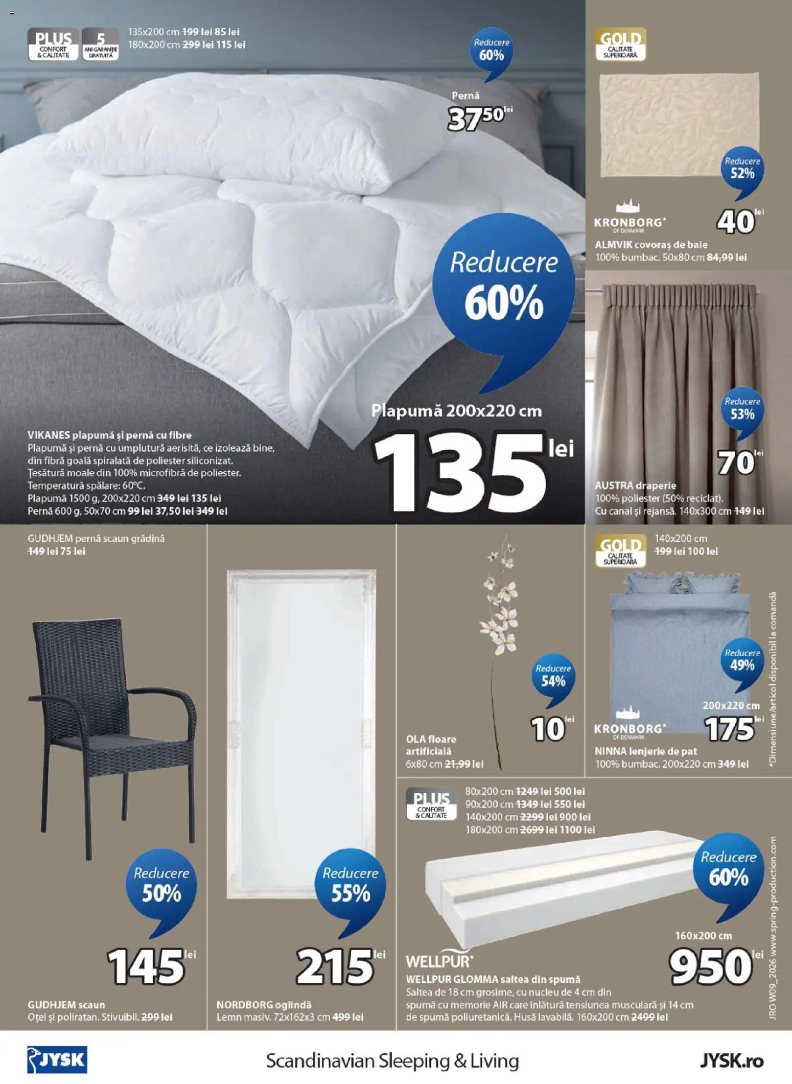 Catalog JYSK 23 Februarie - 23 Martie 2026 | Pagina 16 | Produse: Pat, Scaun, Oglindă, Covoraș de baie