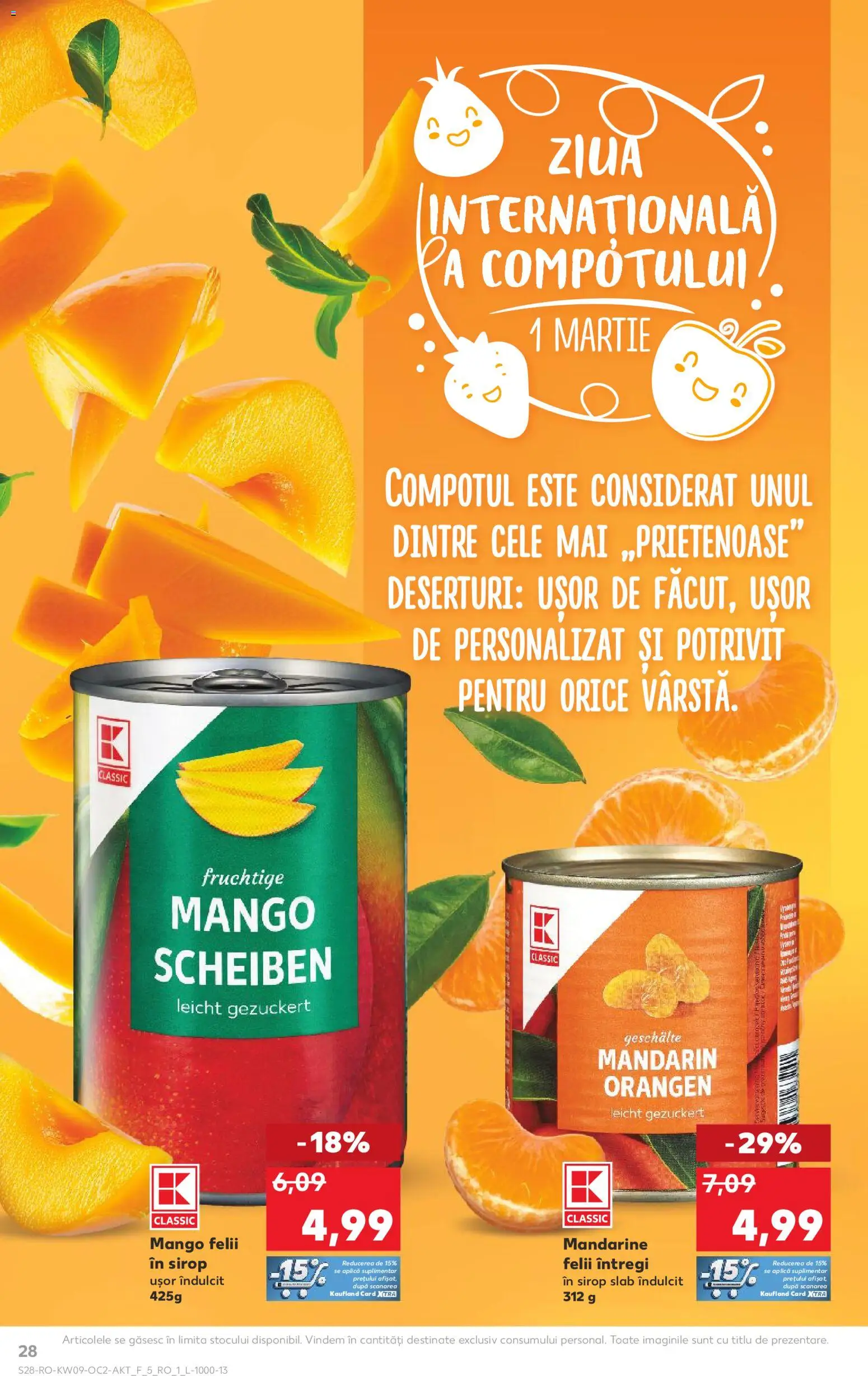 Catalog Kaufland 25 Februarie - 2 Martie 2026 | Pagina 28 | Produse: Sirop, Mandarine, Mango
