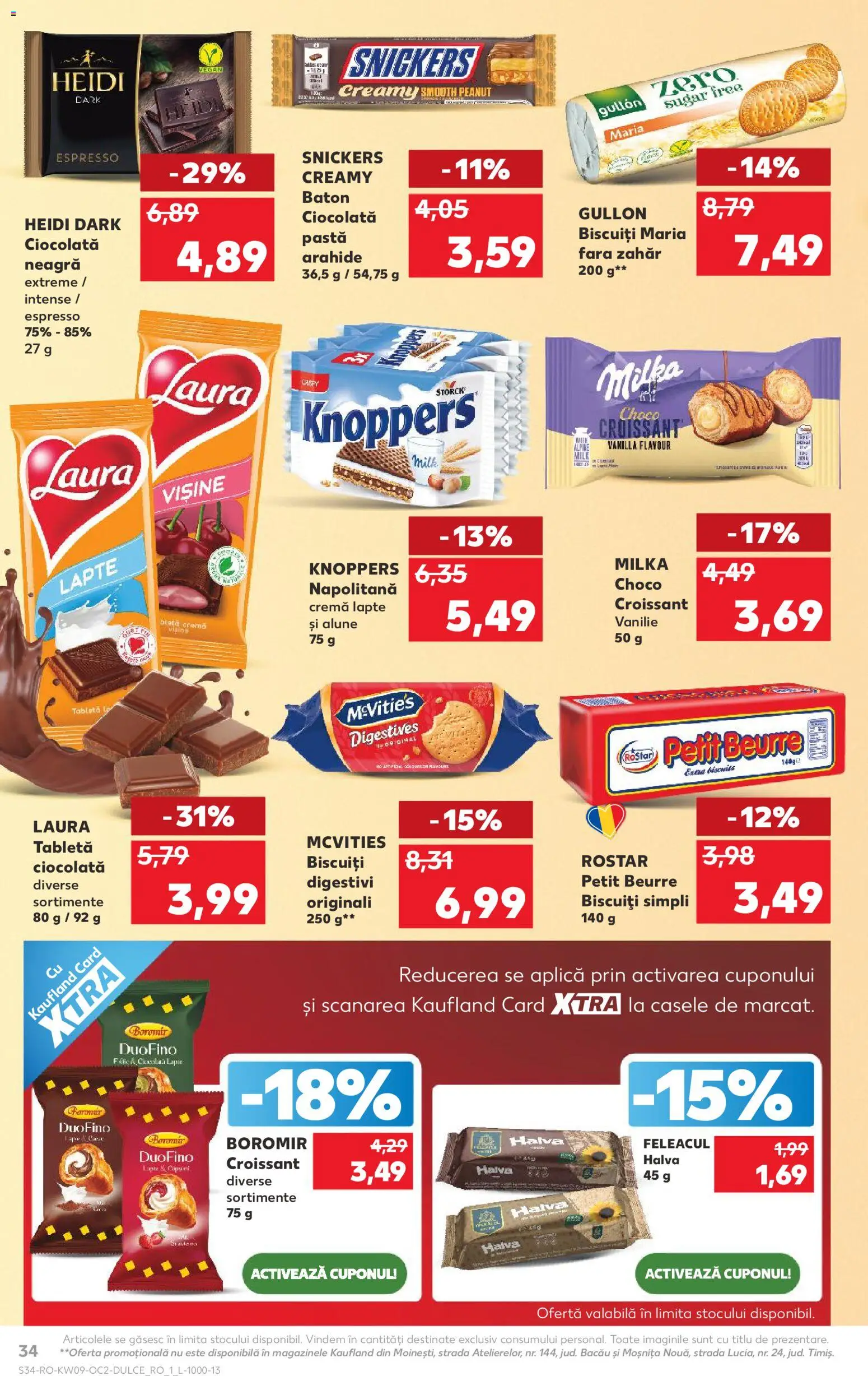 Catalog Kaufland 25 Februarie - 2 Martie 2026 | Pagina 34 | Produse: Lapte, Cremă, Biscuiți, Zahăr