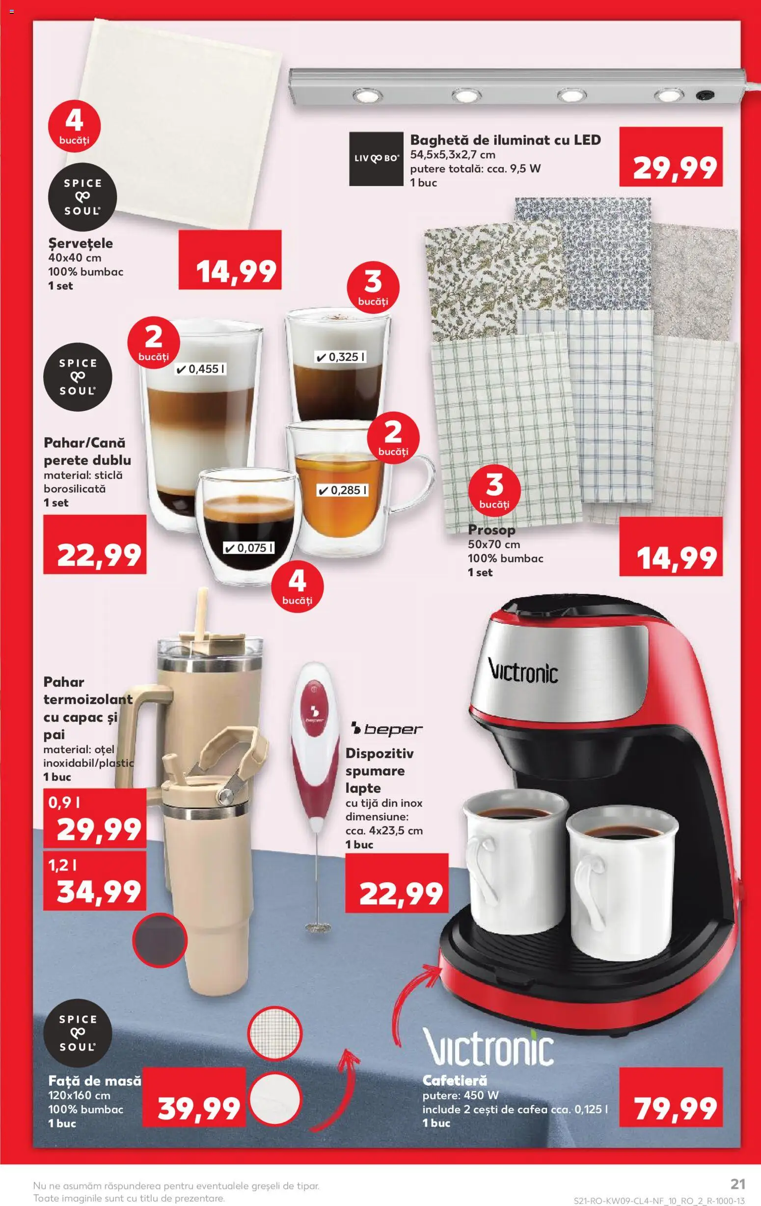Catalog Kaufland 25 Februarie - 2 Martie 2026 | Pagina 21 | Produse: Cafetieră, Față de masă, Lapte, Cafea