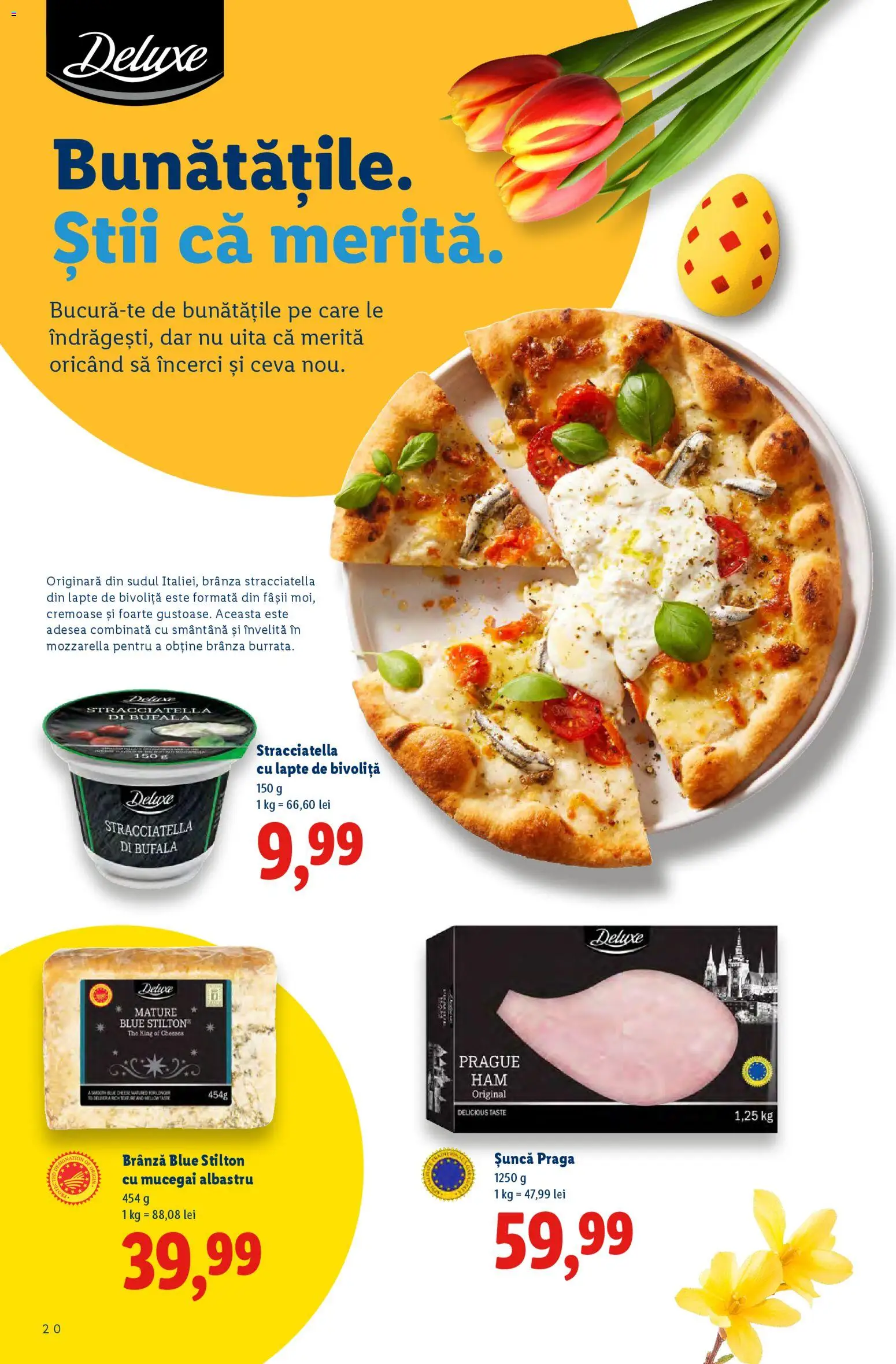 Catalog LIDL 2 Martie - 11 Aprilie 2026 | Pagina 20 | Produse: Mozzarella, Lapte, Șuncă, Smântână