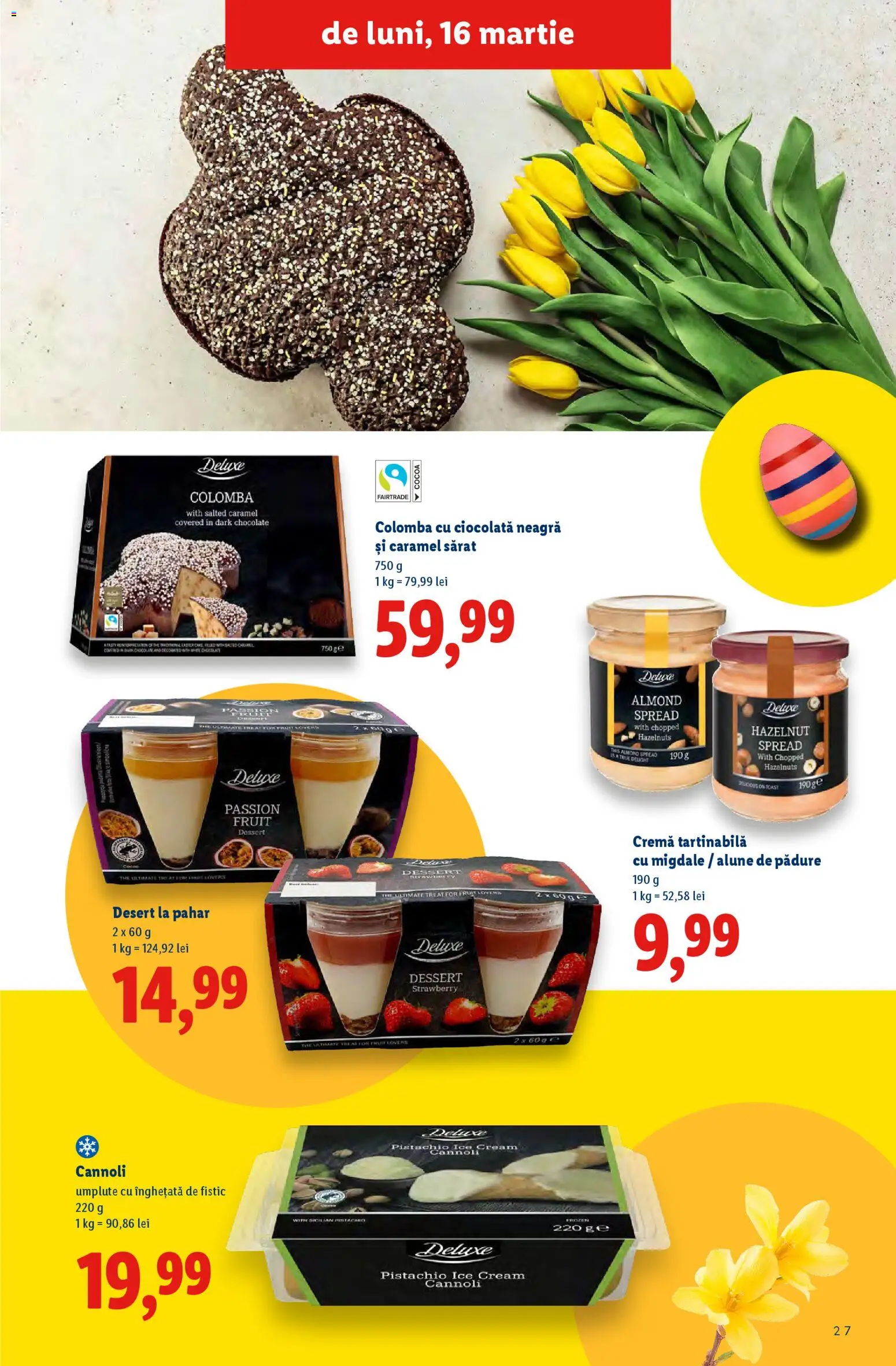 Catalog LIDL 2 Martie - 11 Aprilie 2026 | Pagina 27 | Produse: Cremă, Ciocolată, Fistic, Înghețată