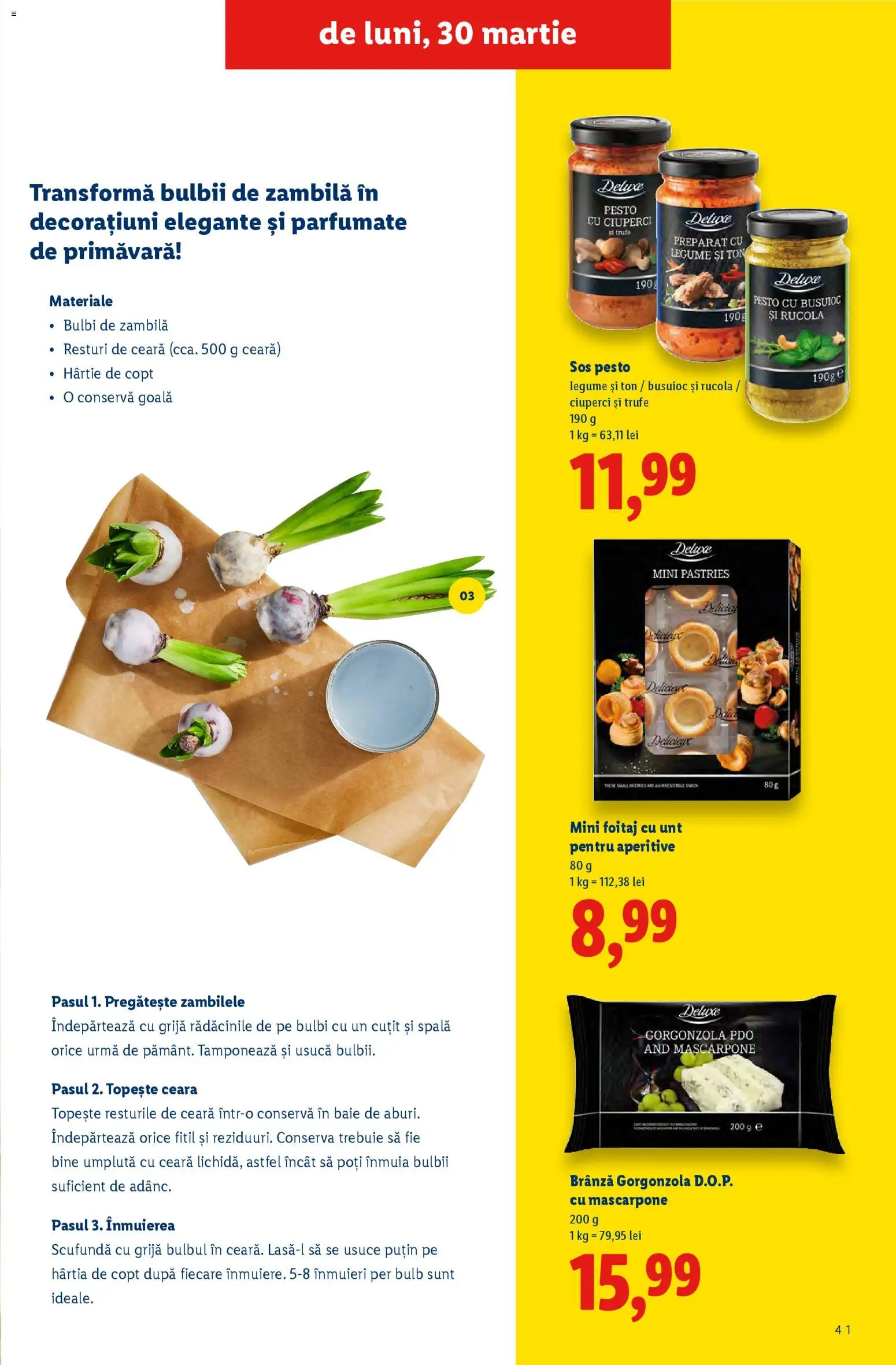 Catalog LIDL 2 Martie - 11 Aprilie 2026 | Pagina 41 | Produse: Cuțit, Unt, Gorgonzola, Sos