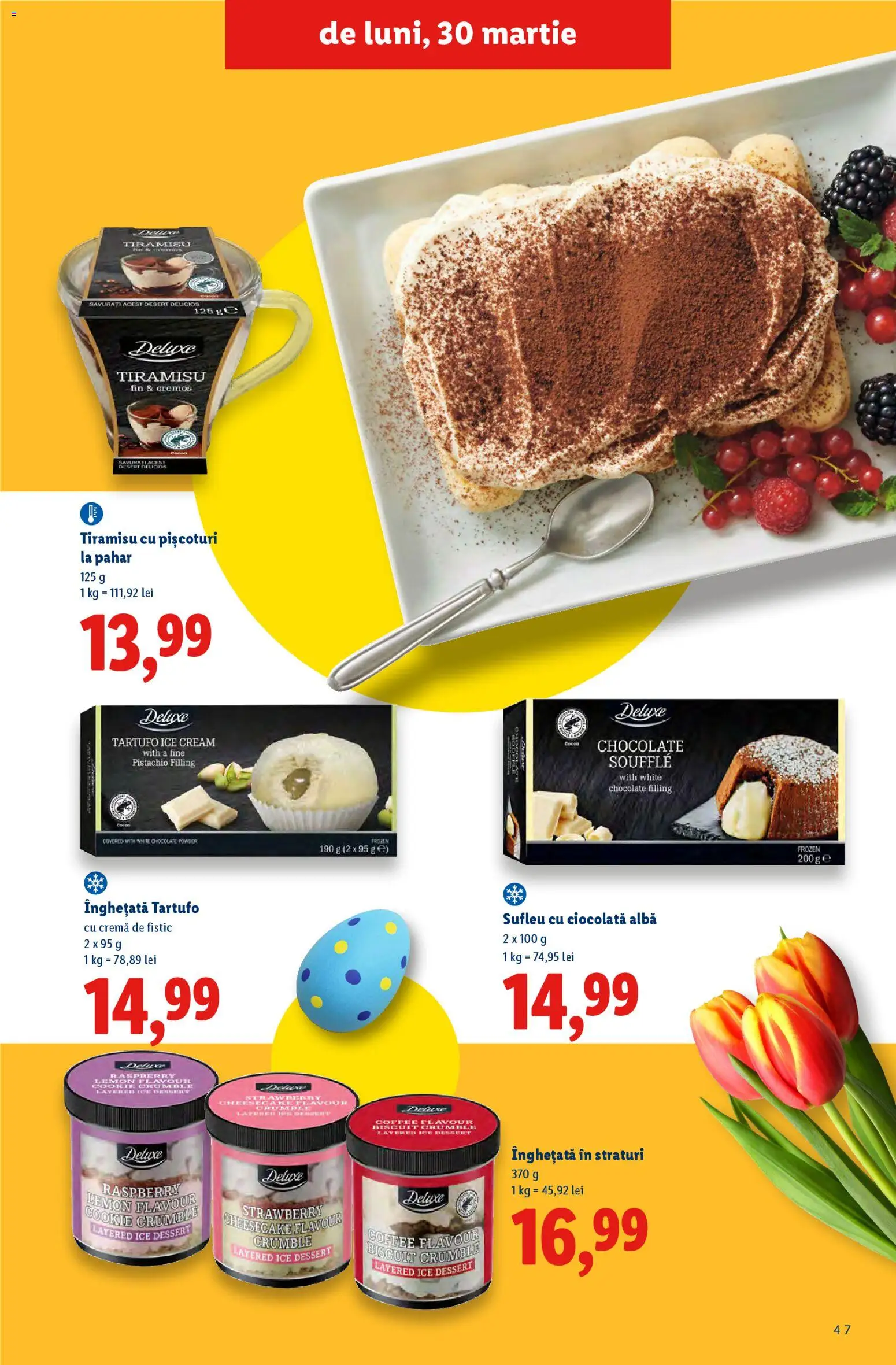 Catalog LIDL 2 Martie - 11 Aprilie 2026 | Pagina 47 | Produse: Cremă, Tiramisu, Fistic, Înghețată