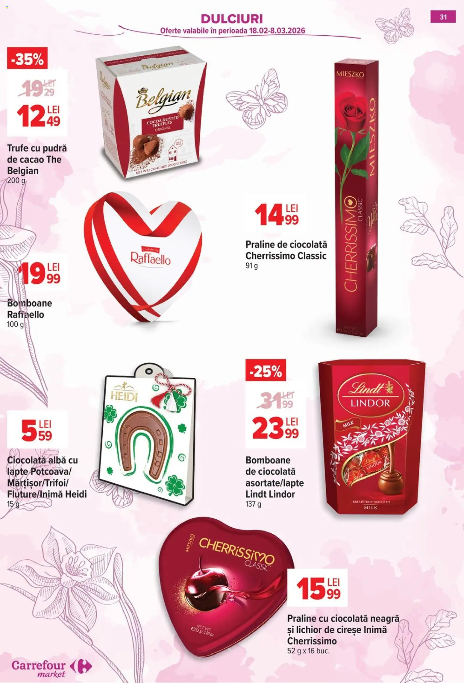 Catalog Carrefour 25 Februarie - 7 Martie 2026 | Pagina 33 | Produse: Praline, Lichior, Ciocolată, Bomboane