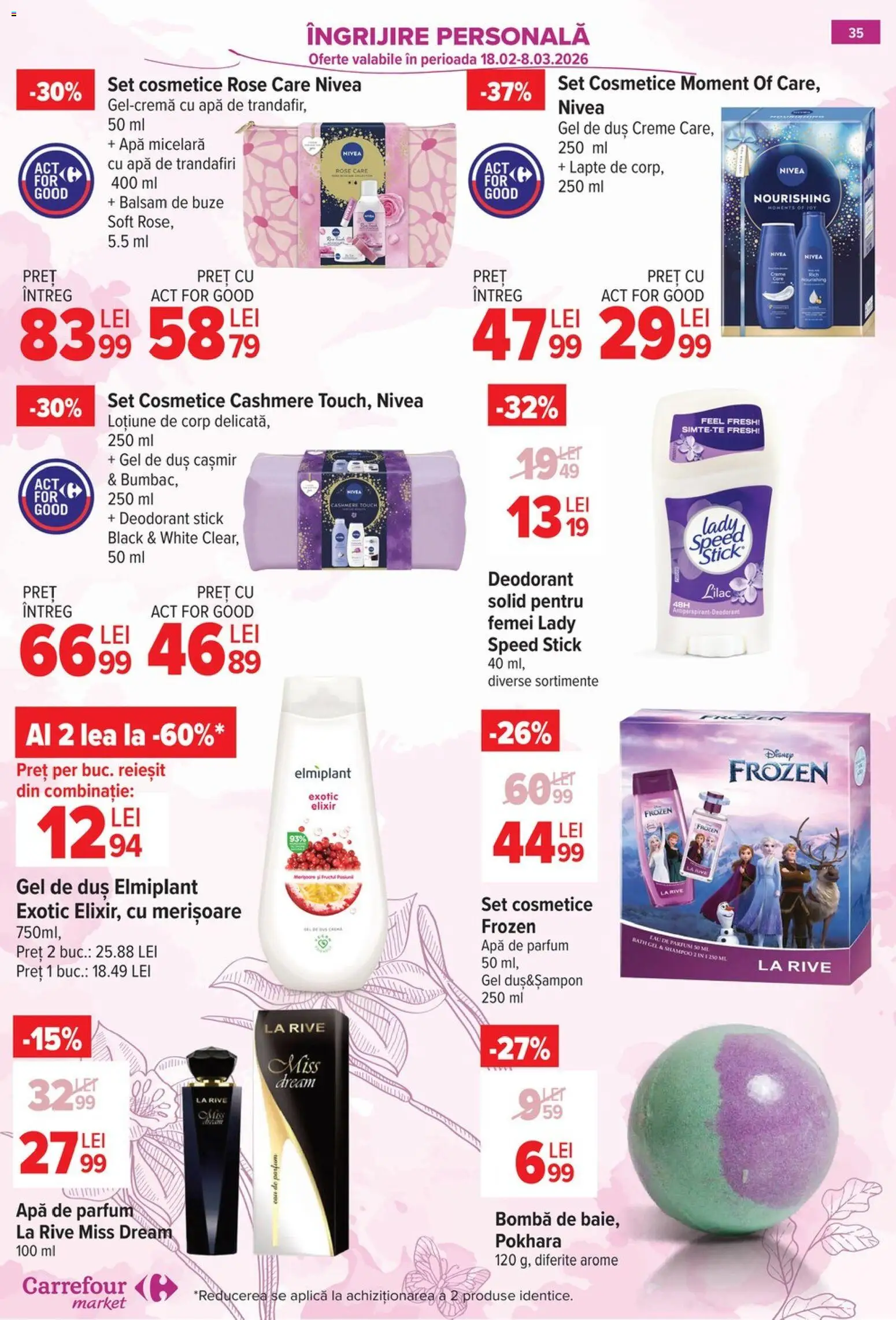 Catalog Carrefour 25 Februarie - 7 Martie 2026 | Pagina 37 | Produse: Parfum, Apă micelară, Gel de duș, Deodorant