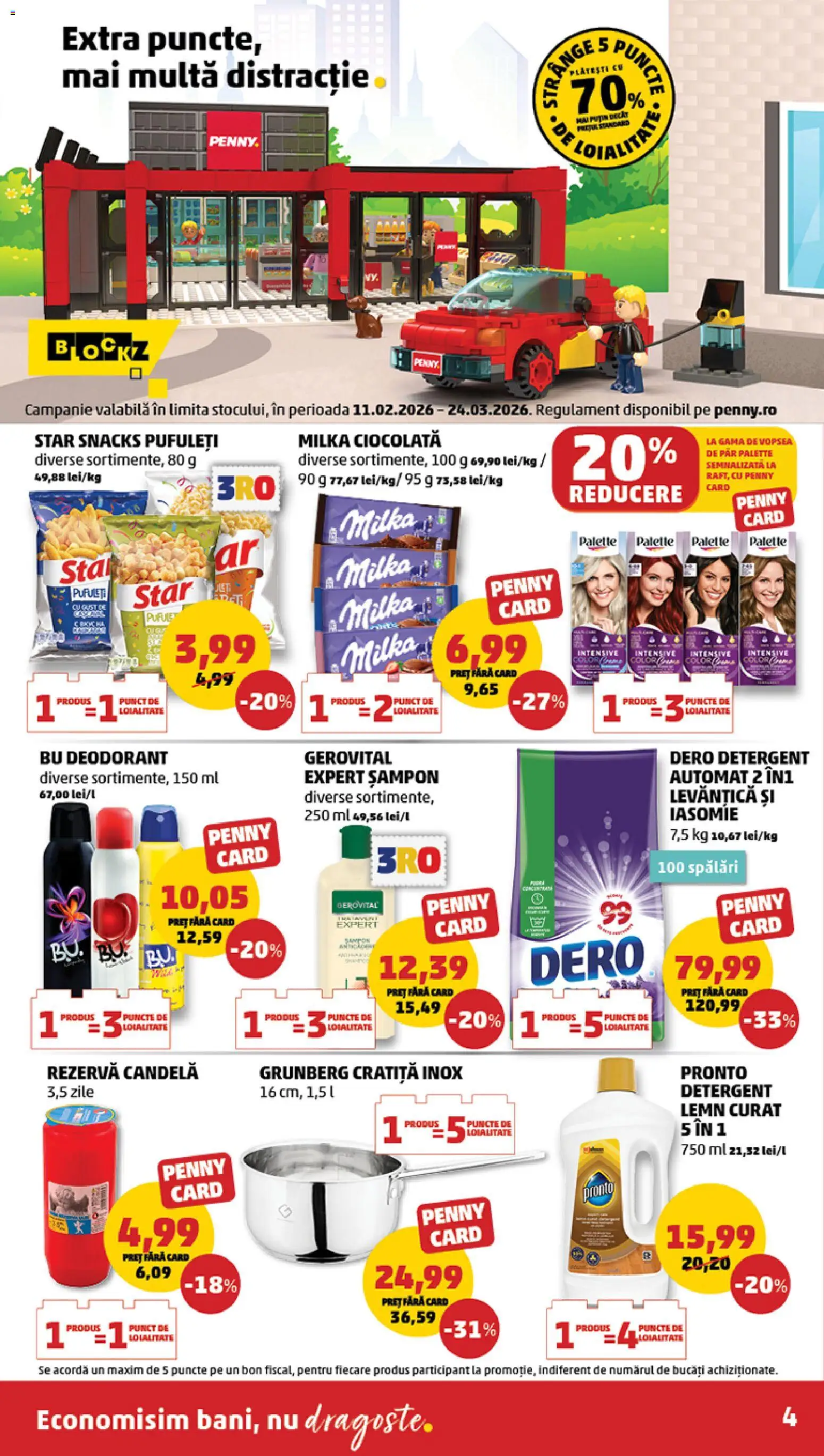 Catalog PENNY Market 25 Februarie - 2 Martie 2026 | Pagina 4 | Produse: Kedi Ödül Oyuncakları, Șampon, Ciocolată, Detergent