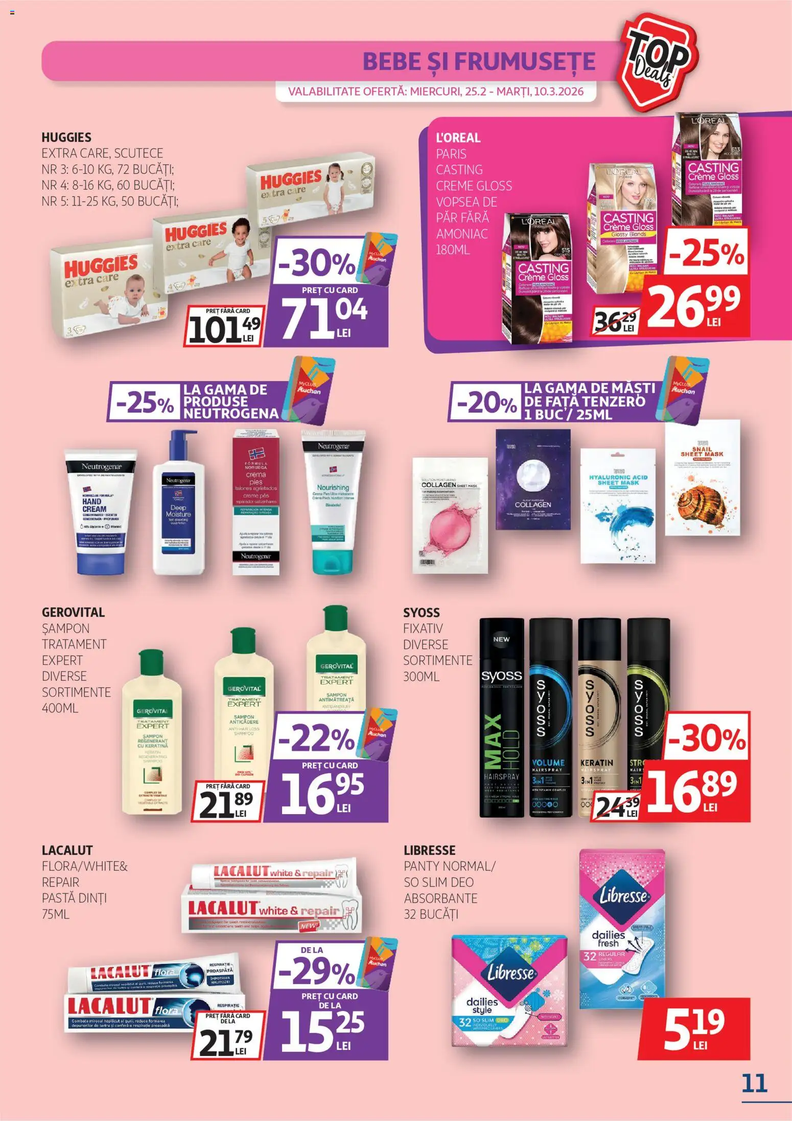 Catalog Auchan 25 Februarie - 9 Martie 2026 | Pagina 11 | Produse: Delgeç, Vopsea, Cadă, Scutece