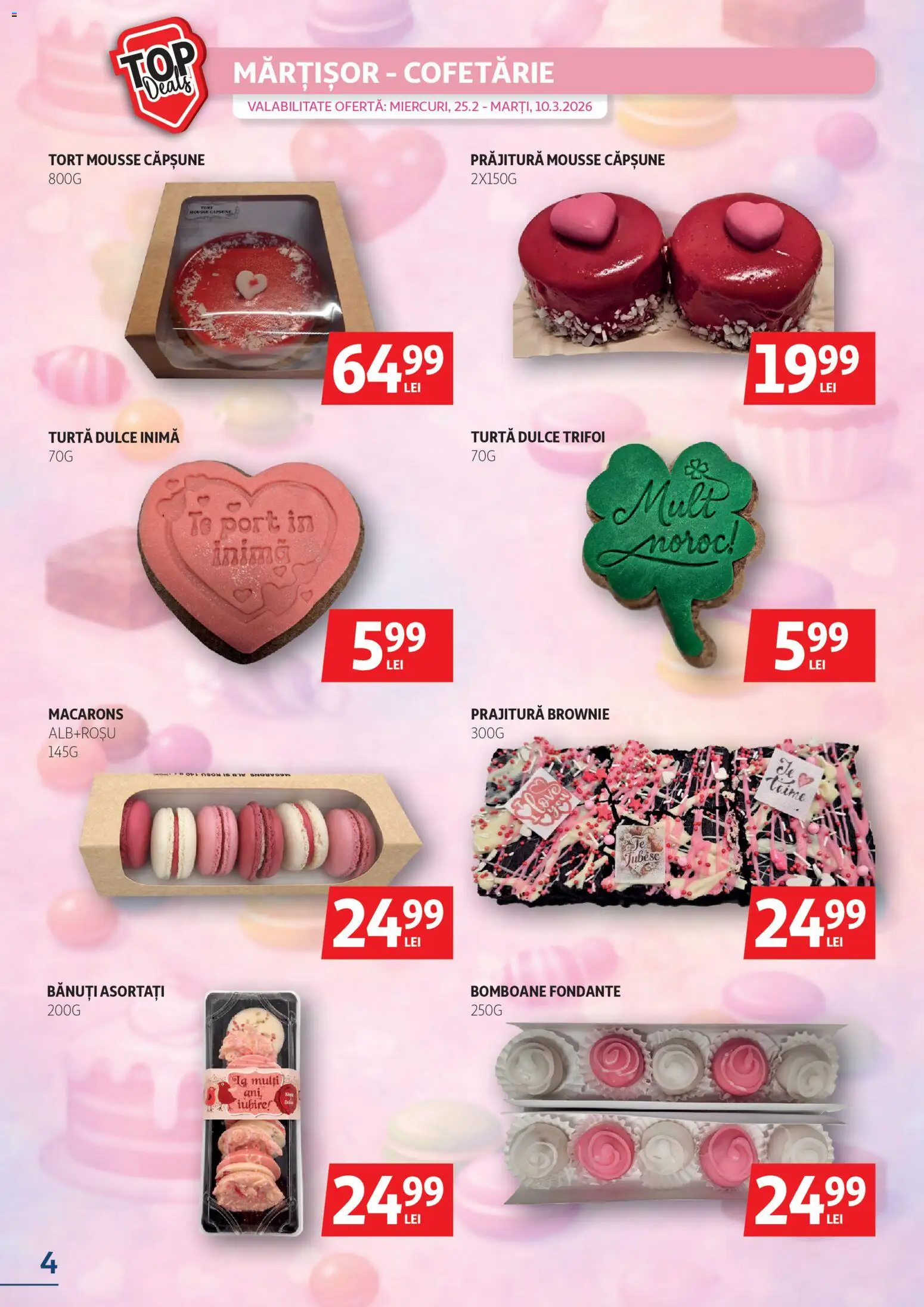 Catalog Auchan 25 Februarie - 9 Martie 2026 | Pagina 4 | Produse: Prăjitură, Macarons, Bomboane, Turtă dulce