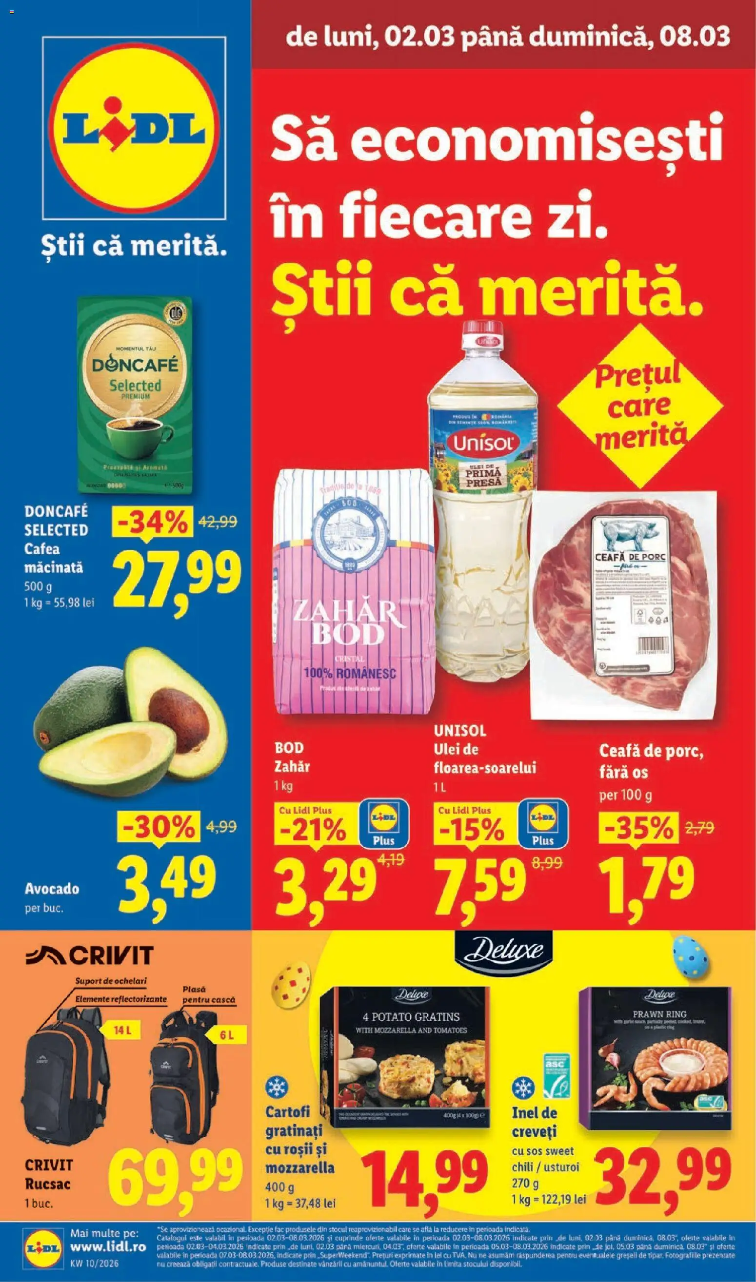 Catalog LIDL 2 - 7 Martie 2026 | Pagina 1 | Produse: Sos, Zahăr, Usturoi, Rucsac