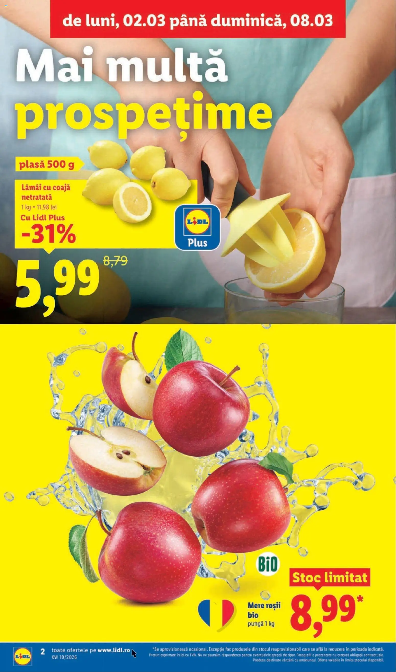 Catalog LIDL 2 - 7 Martie 2026 | Pagina 2 | Produse: Şerit ödül, Pungă, Mere, Roșii