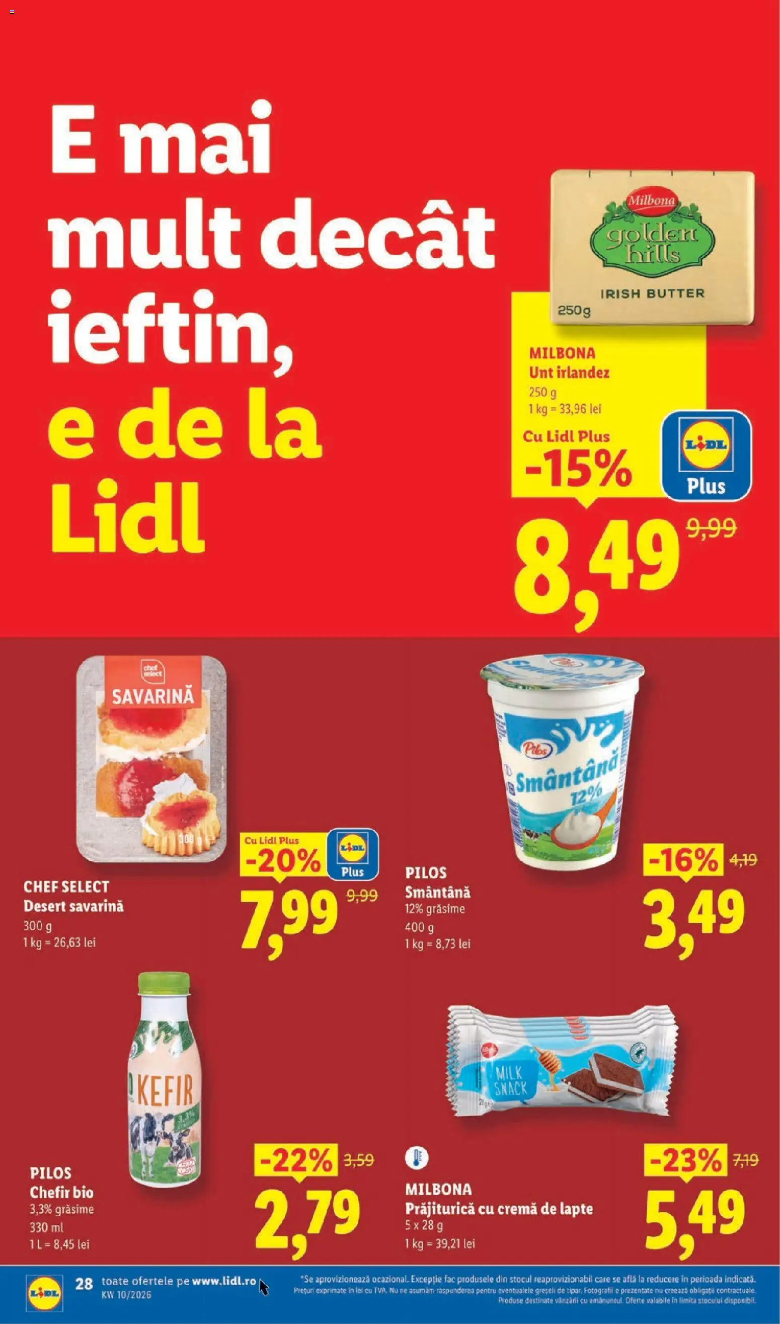 Catalog LIDL 2 - 7 Martie 2026 | Pagina 28 | Produse: Toplar, Lapte, Cremă, Kefir