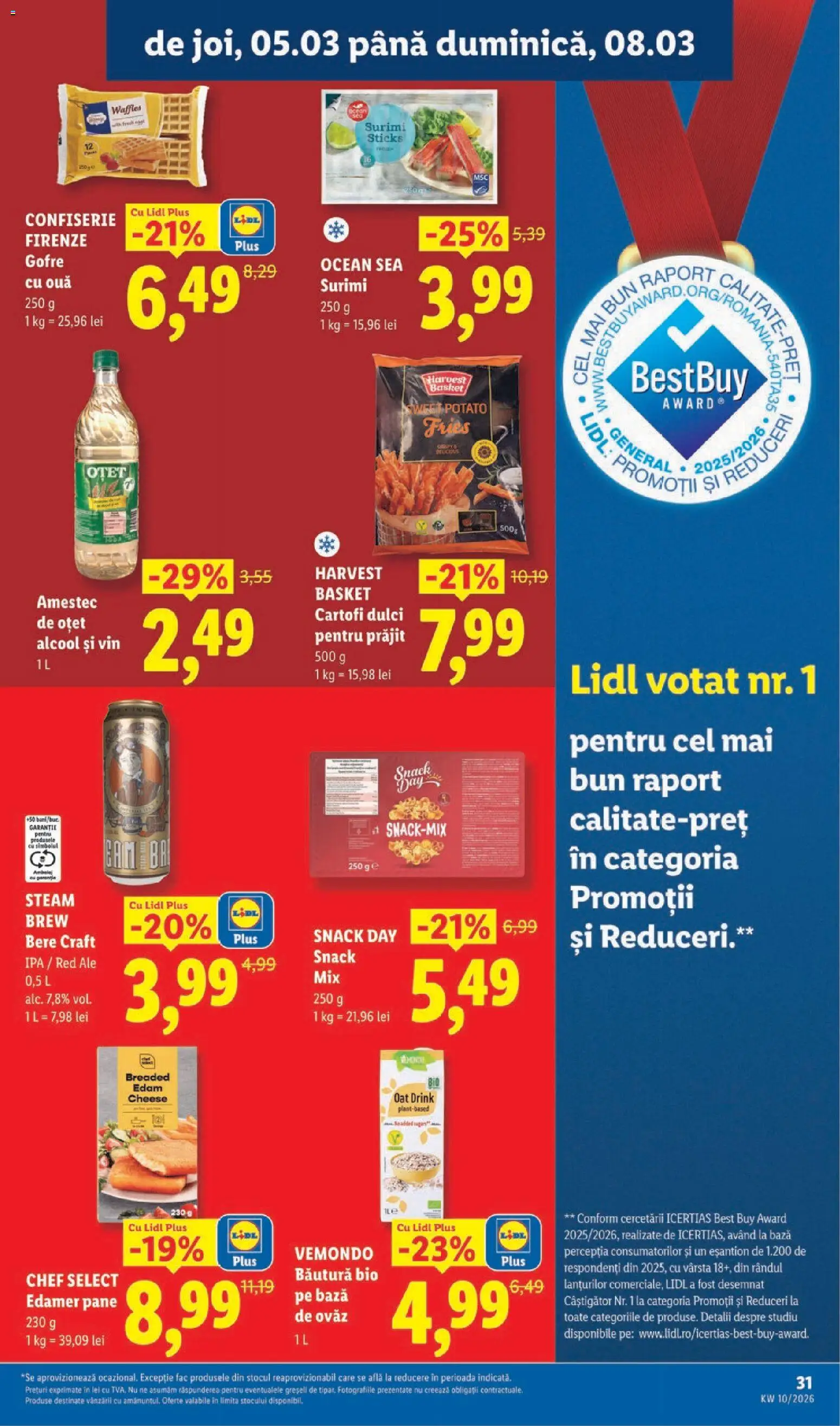 Catalog LIDL 2 - 7 Martie 2026 | Pagina 31 | Produse: Şerit ödül, Ouă, Gofre, Cartofi