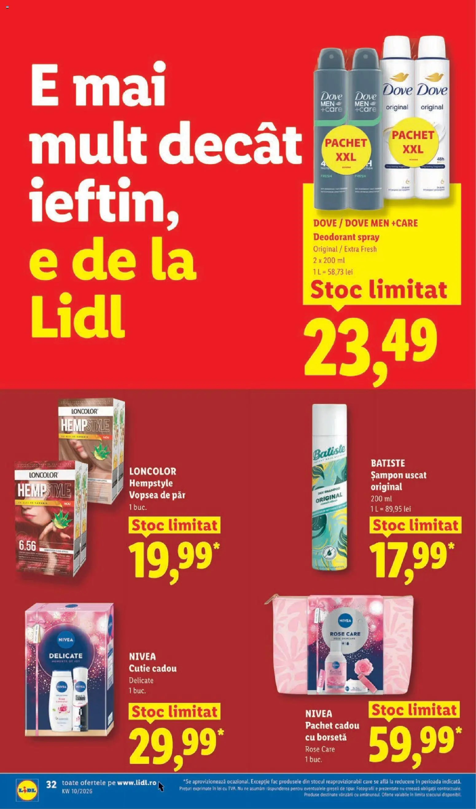 Catalog LIDL 2 - 7 Martie 2026 | Pagina 32 | Produse: Cutie, Deodorant, Vopsea de păr, Șampon uscat