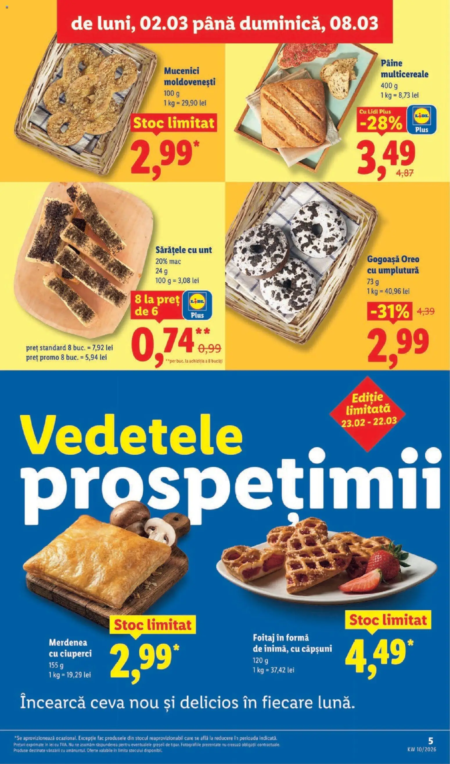 Catalog LIDL 2 - 7 Martie 2026 | Pagina 5 | Produse: Divan, Ciuperci, Unt, Căpșuni