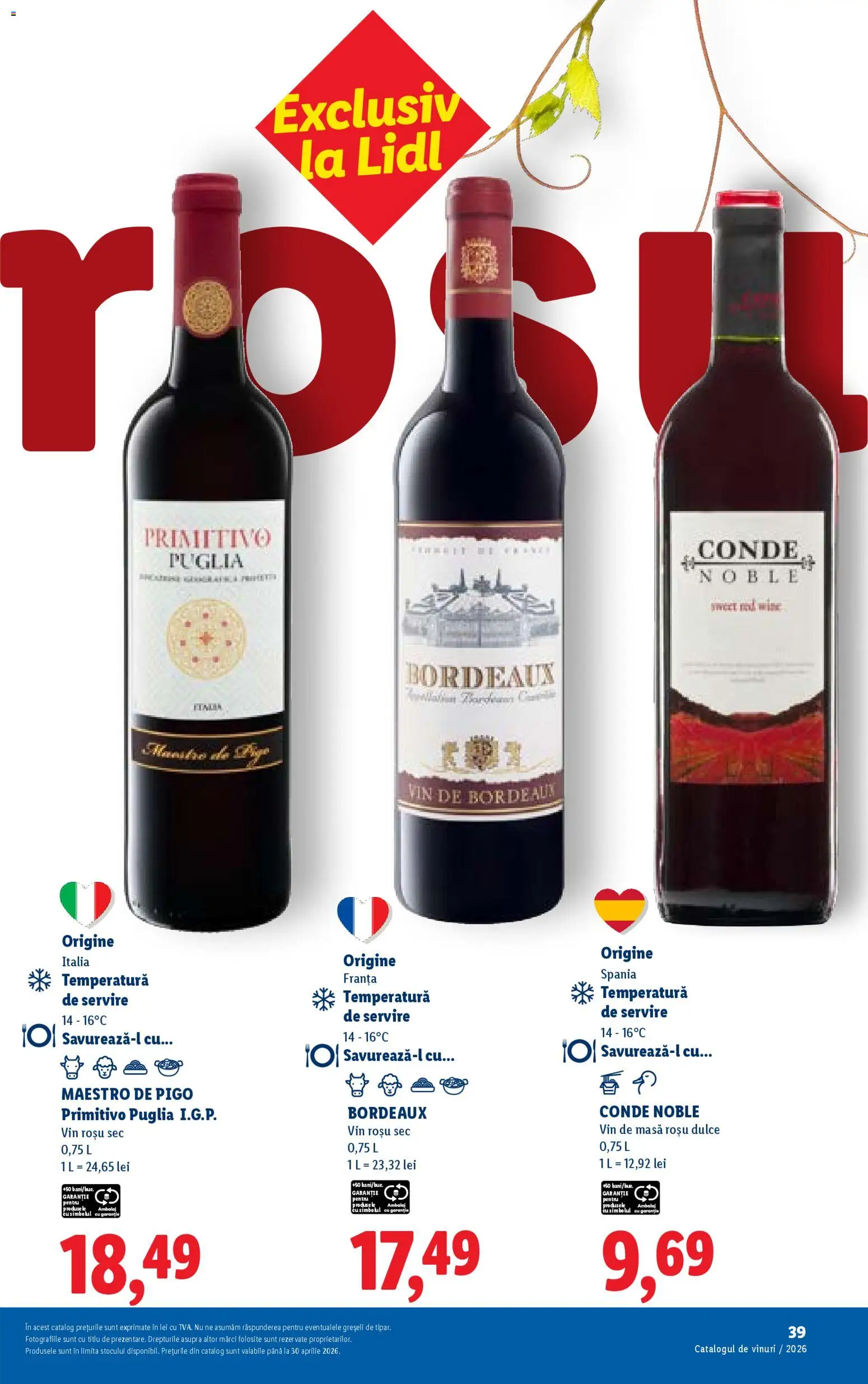 Catalog LIDL 23 Februarie - 29 Aprilie 2026 | Pagina 39 | Produse: Masă, Vin