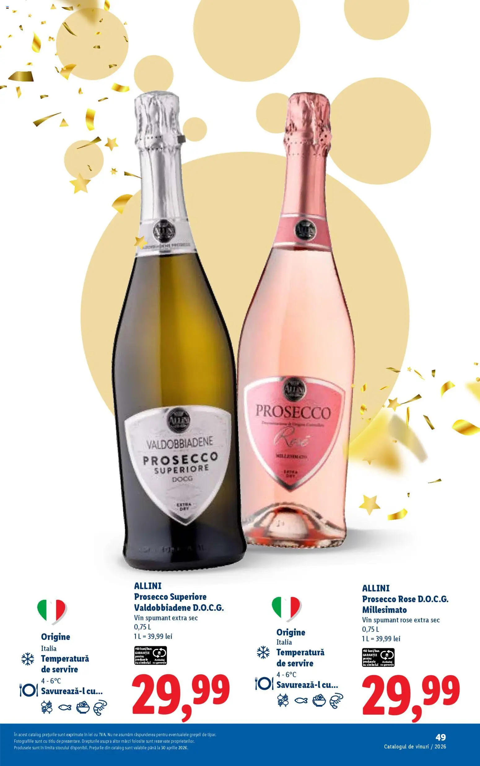 Catalog LIDL 23 Februarie - 29 Aprilie 2026 | Pagina 49 | Produse: Ekmek tahtası, Prosecco, Vin