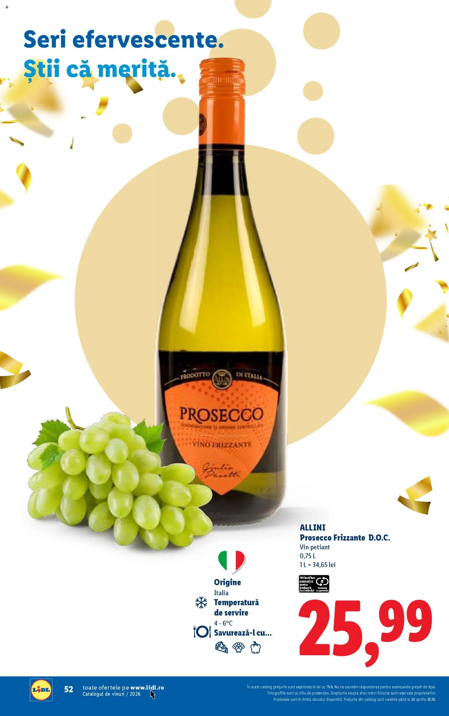 Catalog LIDL 23 Februarie - 29 Aprilie 2026 | Pagina 52 | Produse: Prosecco, Vin