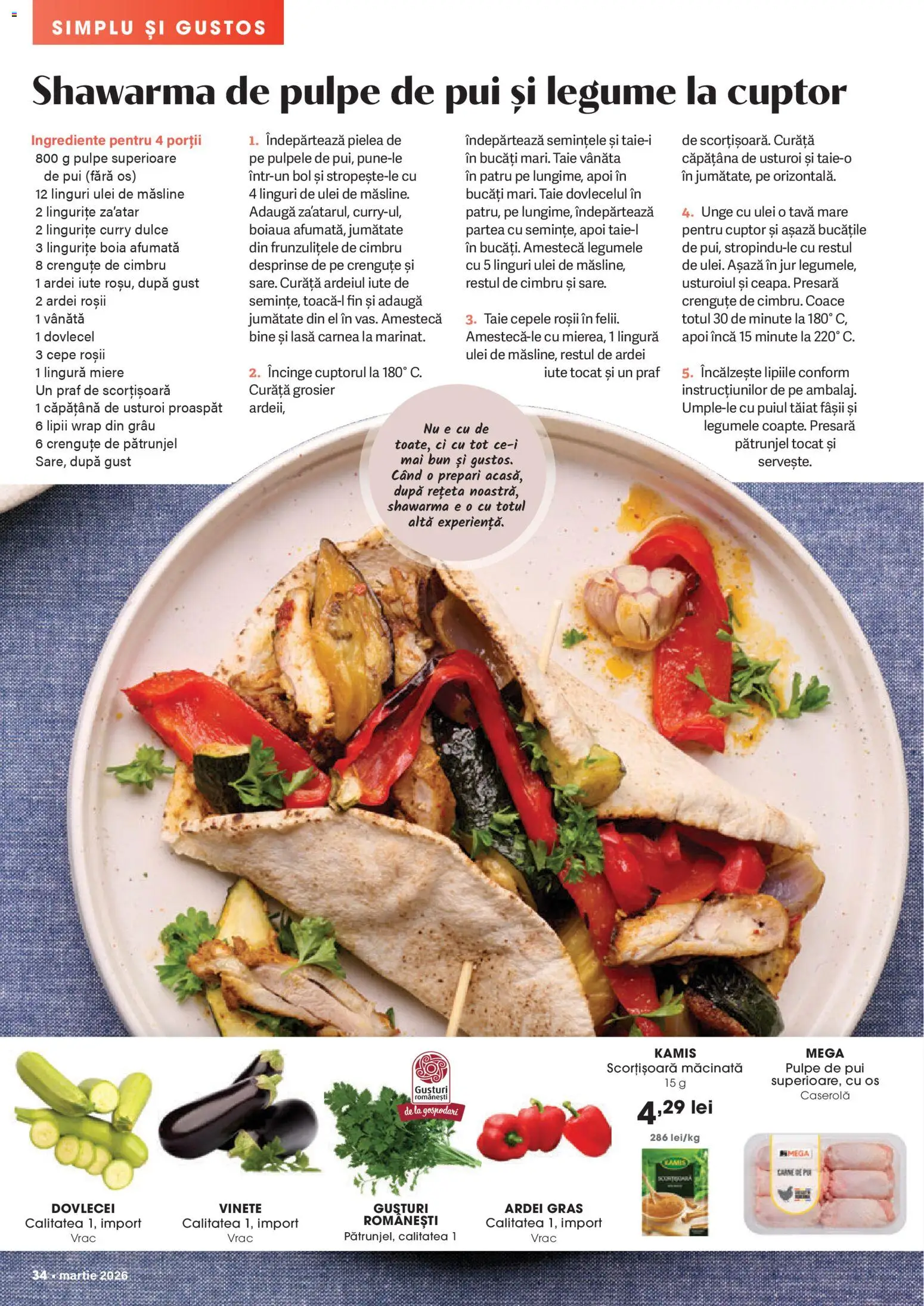 Catalog Mega Image 26 Februarie - 23 Martie 2026 | Pagina 34 | Produse: Vânătă, Pătrunjel, Cuptor, Hacıyatmaz Kedi Oyuncağı