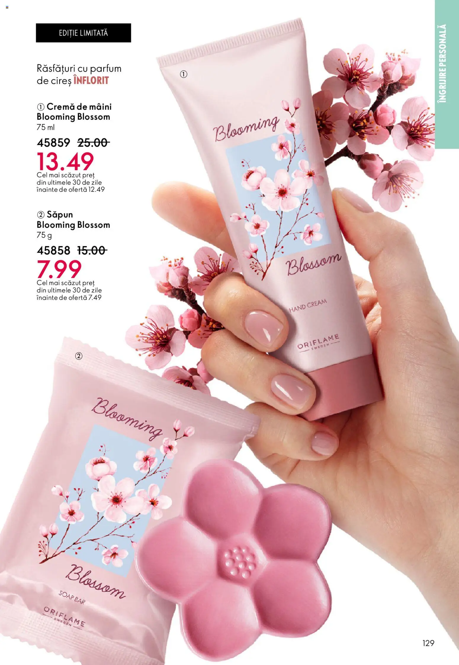Catalog Oriflame 25 Martie - 13 Aprilie 2026 | Pagina 129 | Produse: Parfum, Cremă, Cremă de mâini, Săpun