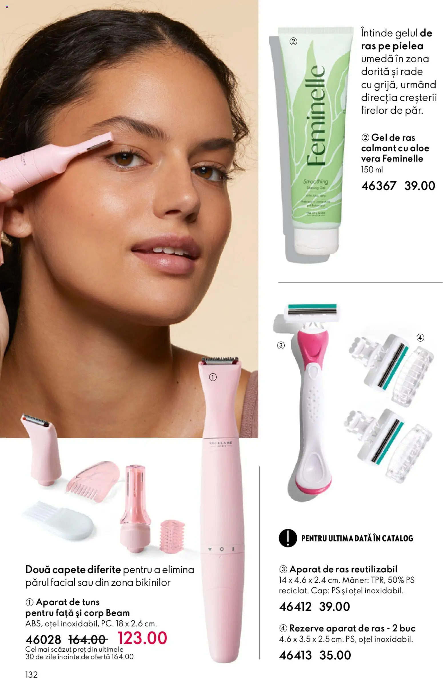 Catalog Oriflame 25 Martie - 13 Aprilie 2026 | Pagina 132 | Produse: Gel de ras, Aparat De Ras, Aloe vera, Mâner