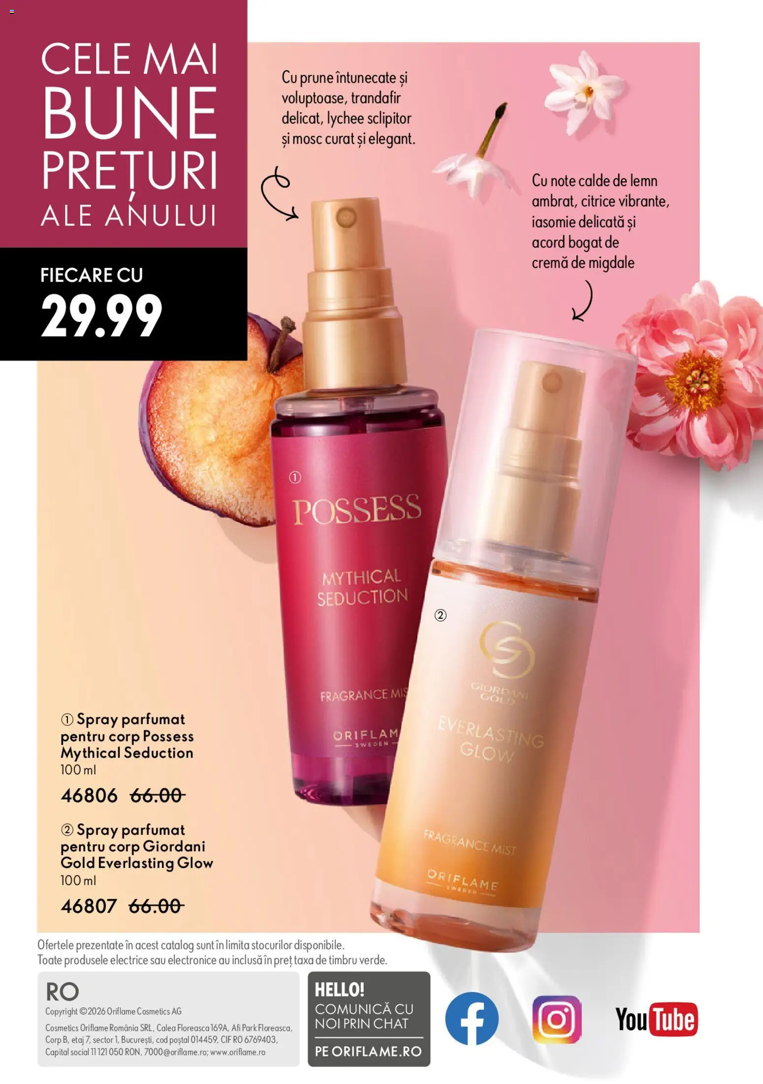 Catalog Oriflame 25 Martie - 13 Aprilie 2026 | Pagina 148 | Produse: Trandafir, Migdale, Cremă, Prune
