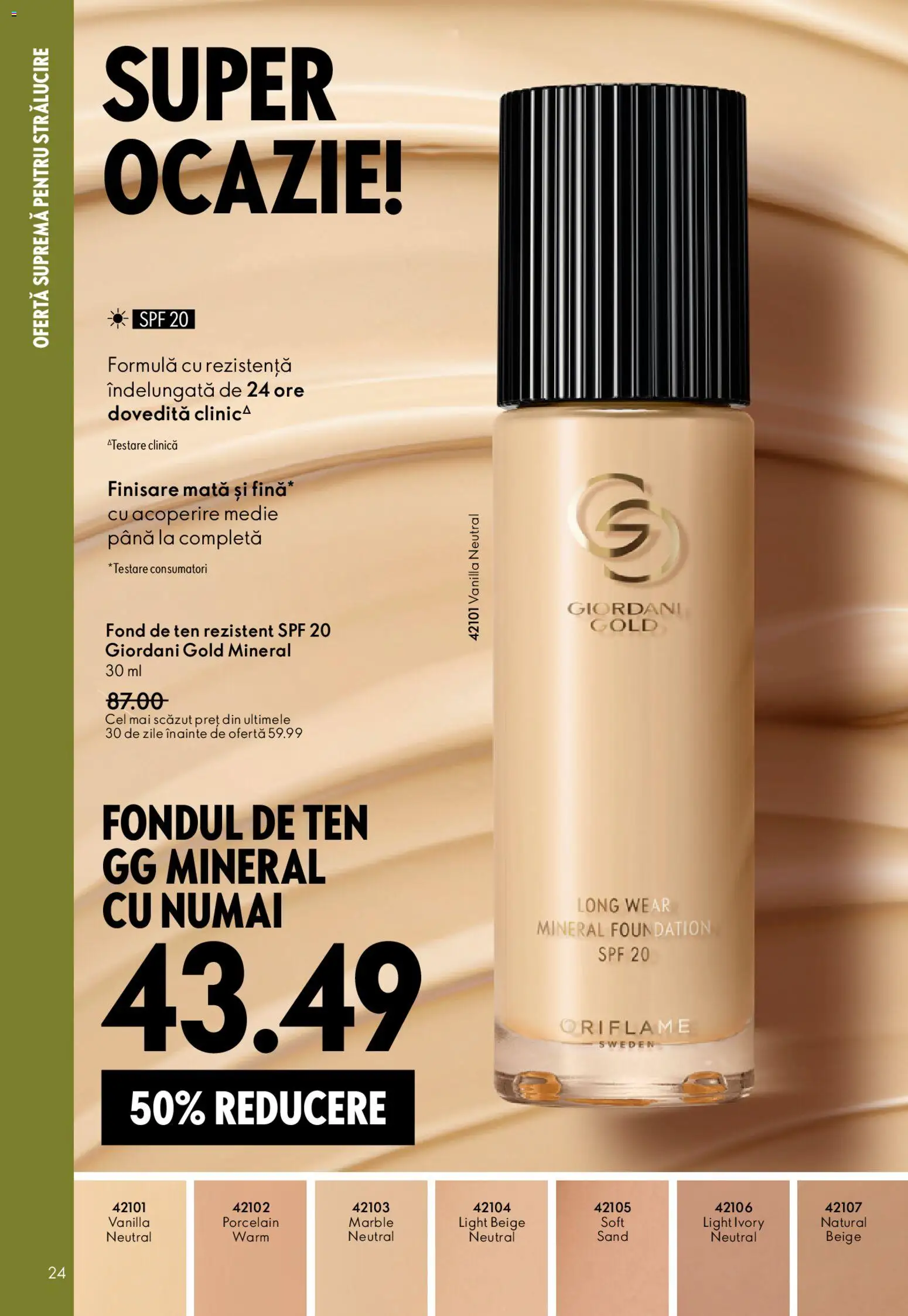 Catalog Oriflame 25 Martie - 13 Aprilie 2026 | Pagina 24 | Produse: Fond de ten