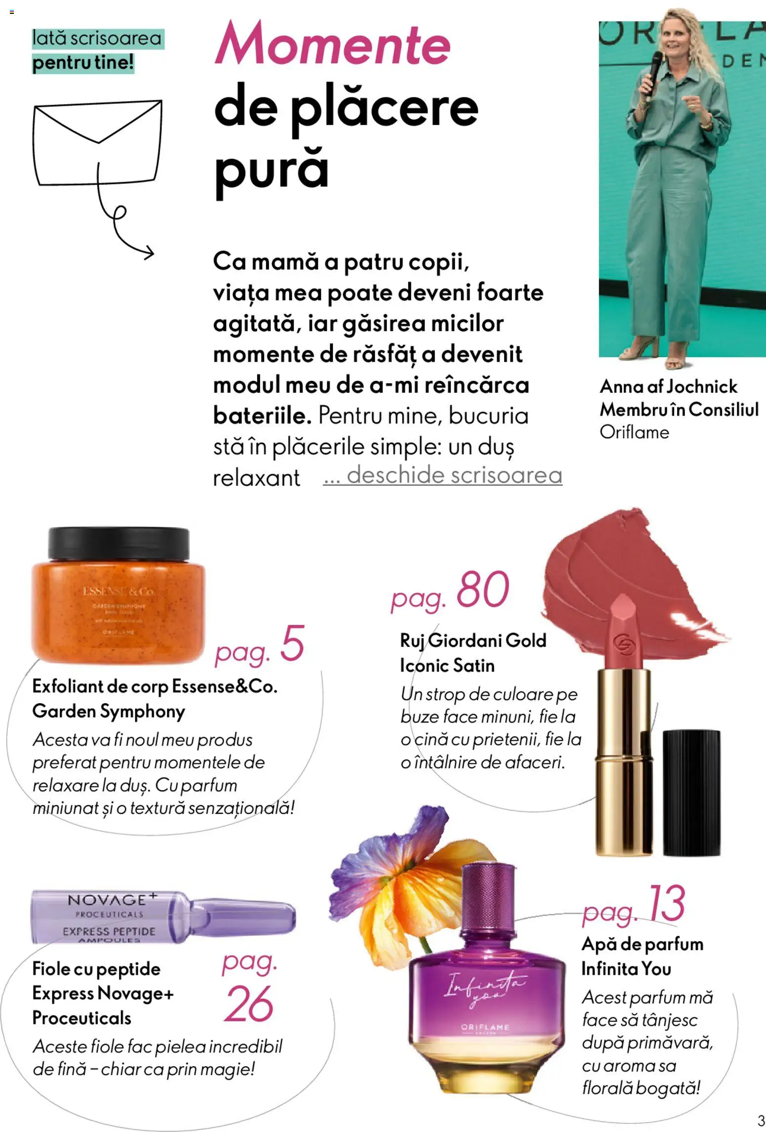 Catalog Oriflame 25 Martie - 13 Aprilie 2026 | Pagina 3 | Produse: Exfoliant, Apă de parfum, Duș, Apă