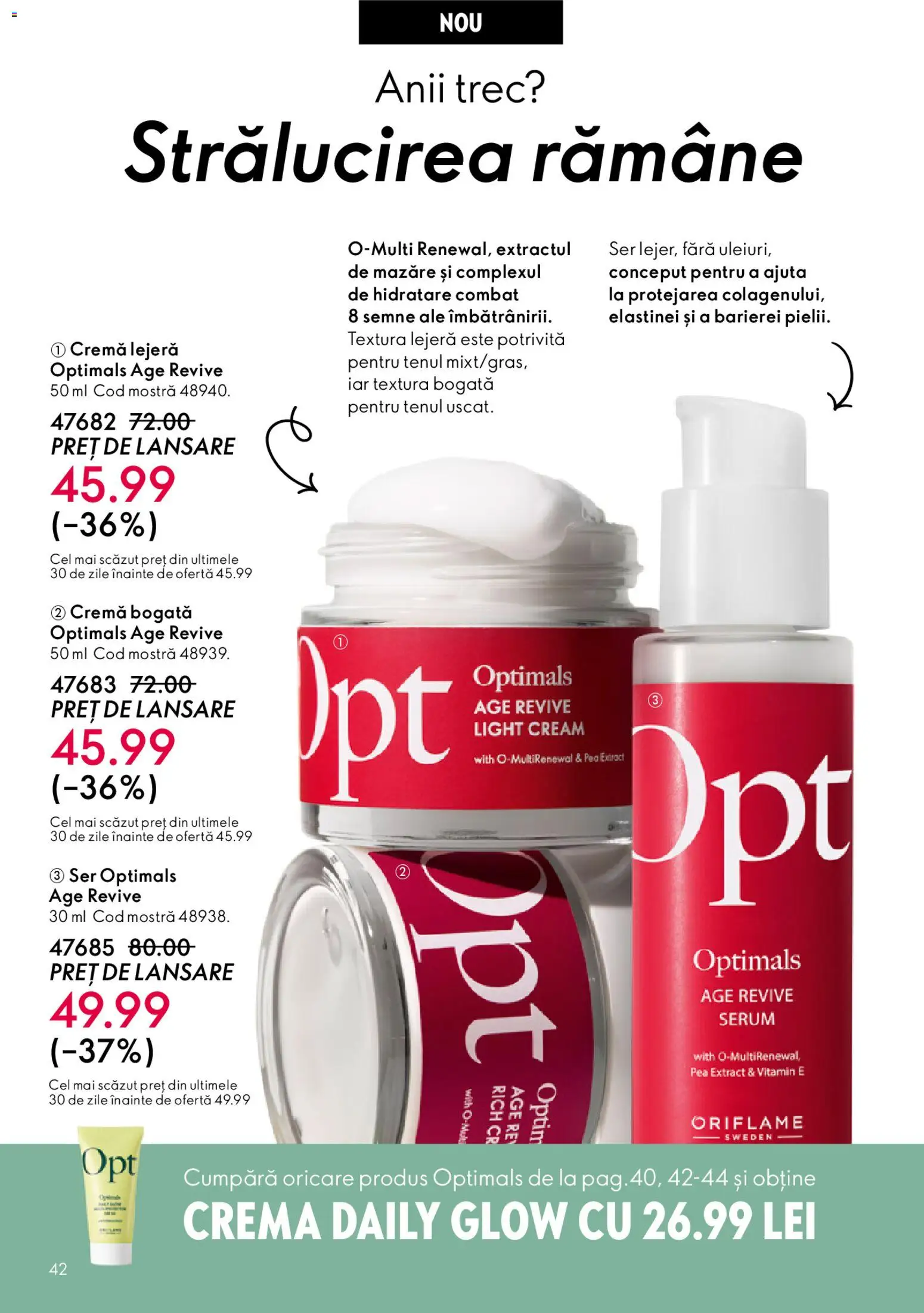 Catalog Oriflame 25 Martie - 13 Aprilie 2026 | Pagina 42 | Produse: Mazăre, Serum, Cremă