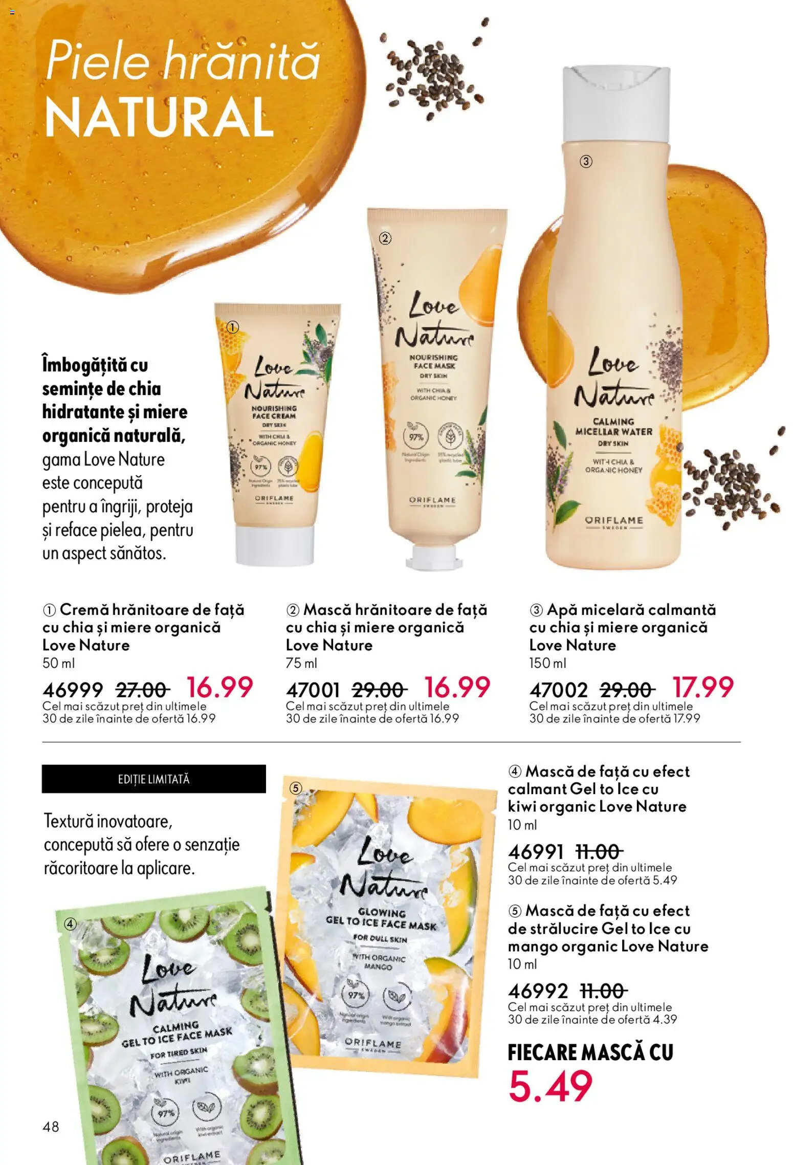 Catalog Oriflame 25 Martie - 13 Aprilie 2026 | Pagina 48 | Produse: Cremă, Apă micelară, Kiwi, Mango