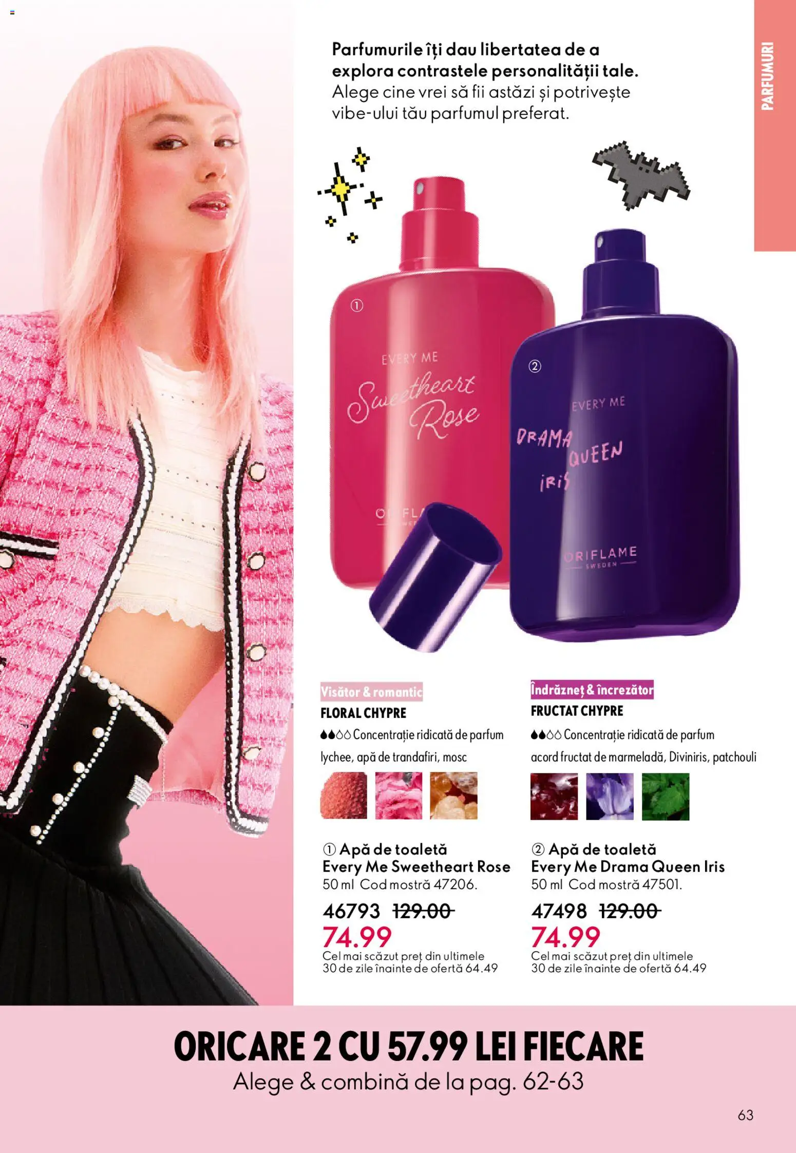 Catalog Oriflame 25 Martie - 13 Aprilie 2026 | Pagina 63 | Produse: Toaletă, Parfum, Apă de toaletă, Apă