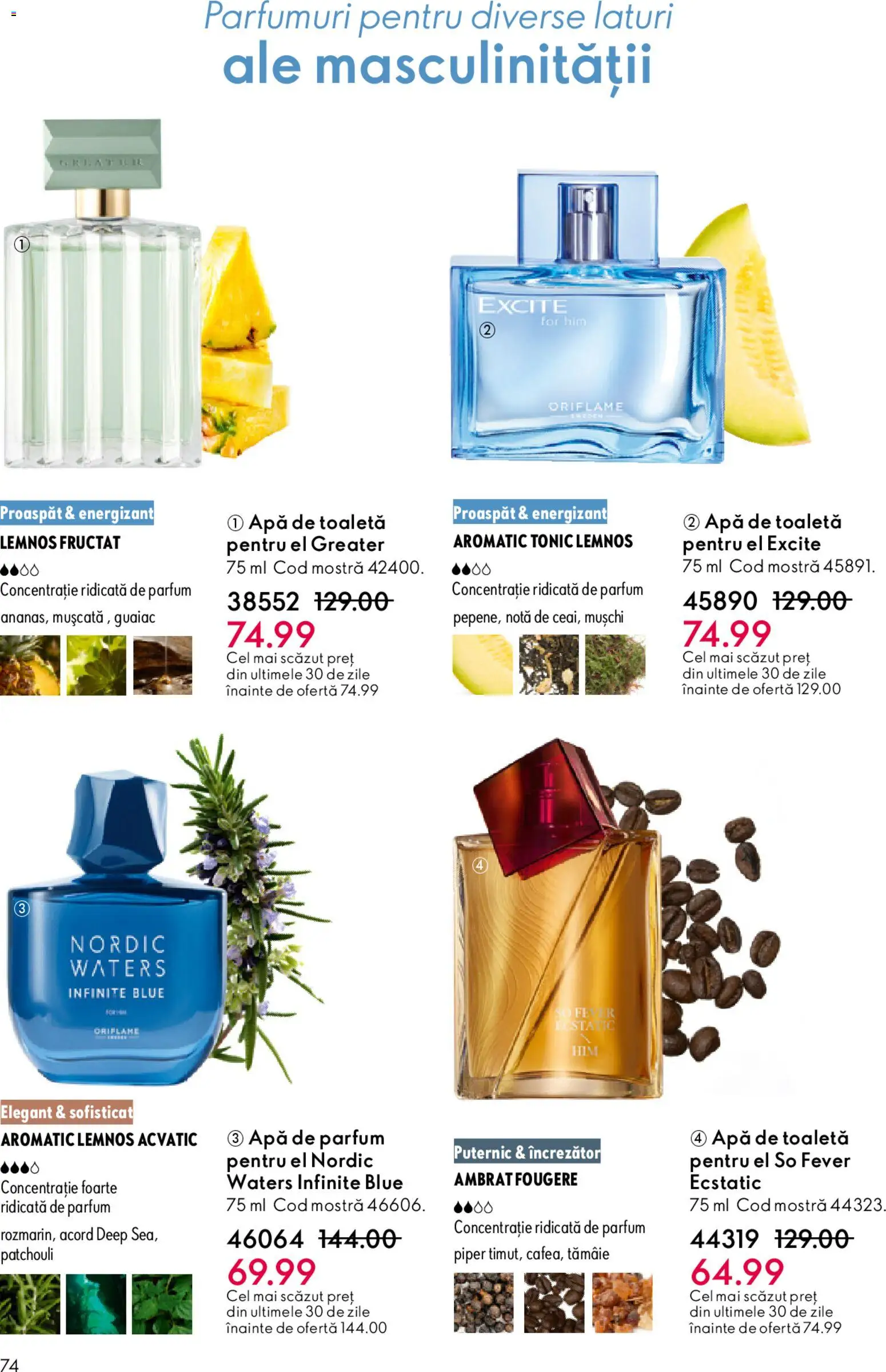 Catalog Oriflame 25 Martie - 13 Aprilie 2026 | Pagina 74 | Produse: Apă de parfum, Toaletă, Apă, Piper