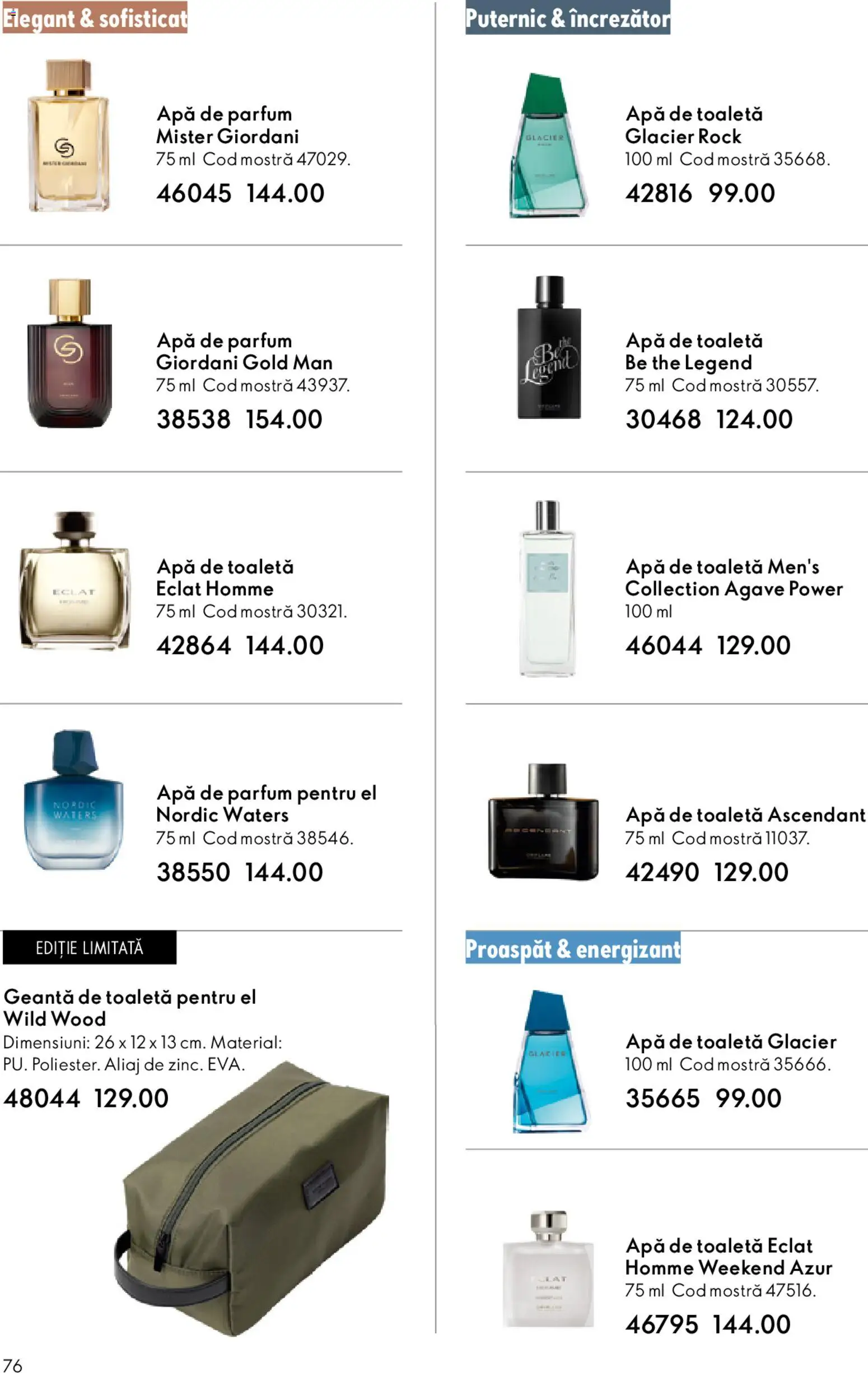 Catalog Oriflame 25 Martie - 13 Aprilie 2026 | Pagina 76 | Produse: Apă de parfum, Geantă, Parfum, Apă