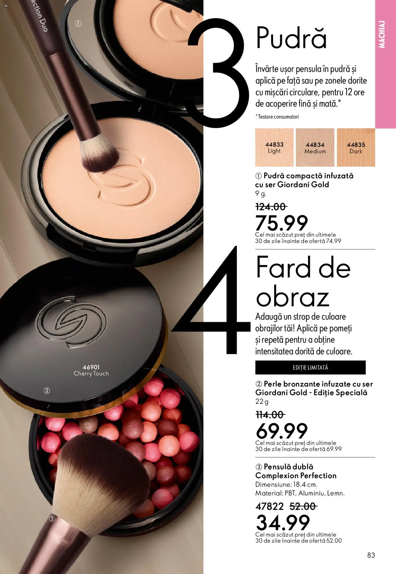 Catalog Oriflame 25 Martie - 13 Aprilie 2026 | Pagina 83 | Produse: Perle bronzante, Akrilik boya, Machiaj, Pudră