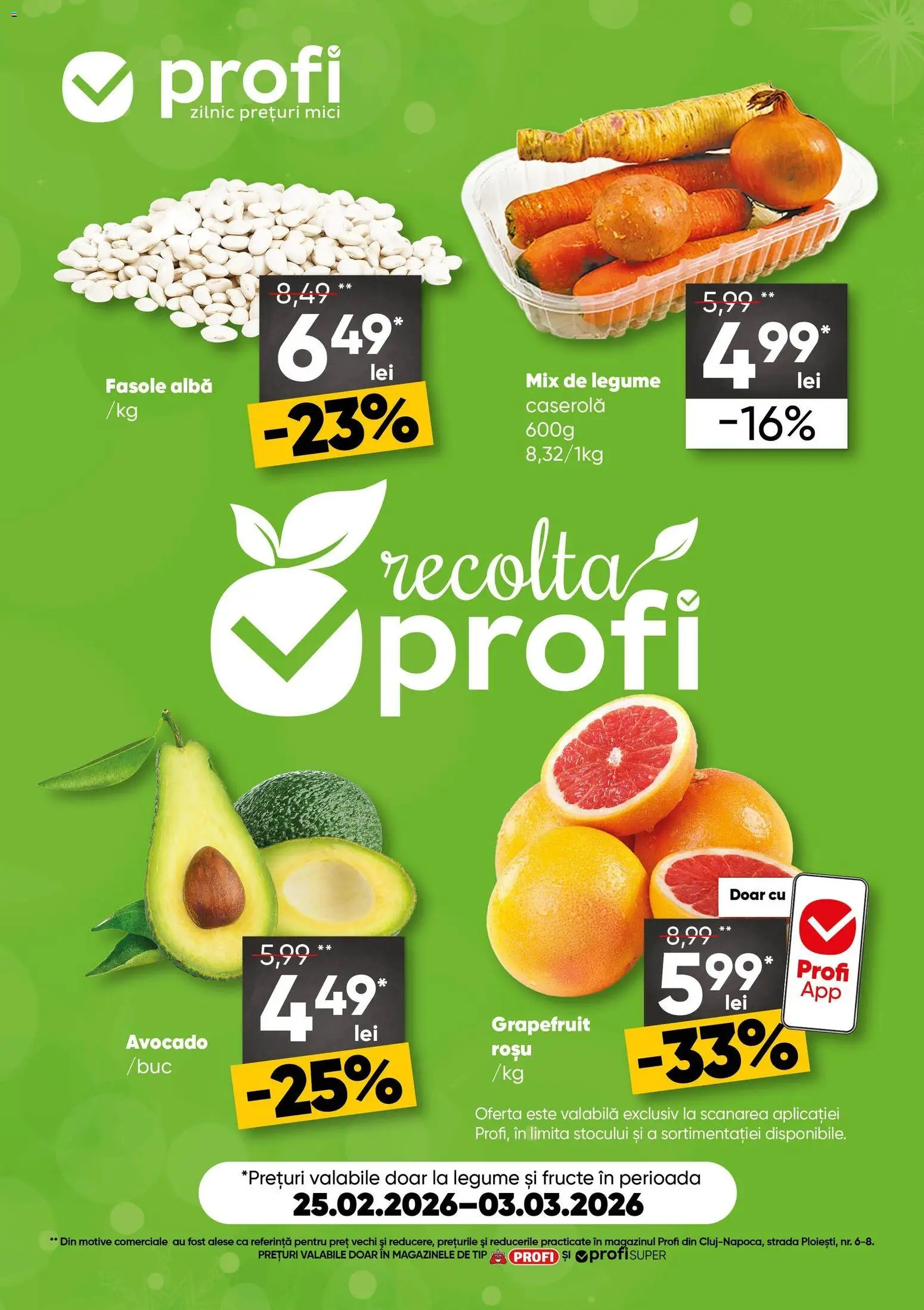 Catalog Profi 25 Februarie - 2 Martie 2026 | Pagina 1 | Produse: Mici, Avocado, Fasole albă, Fructe