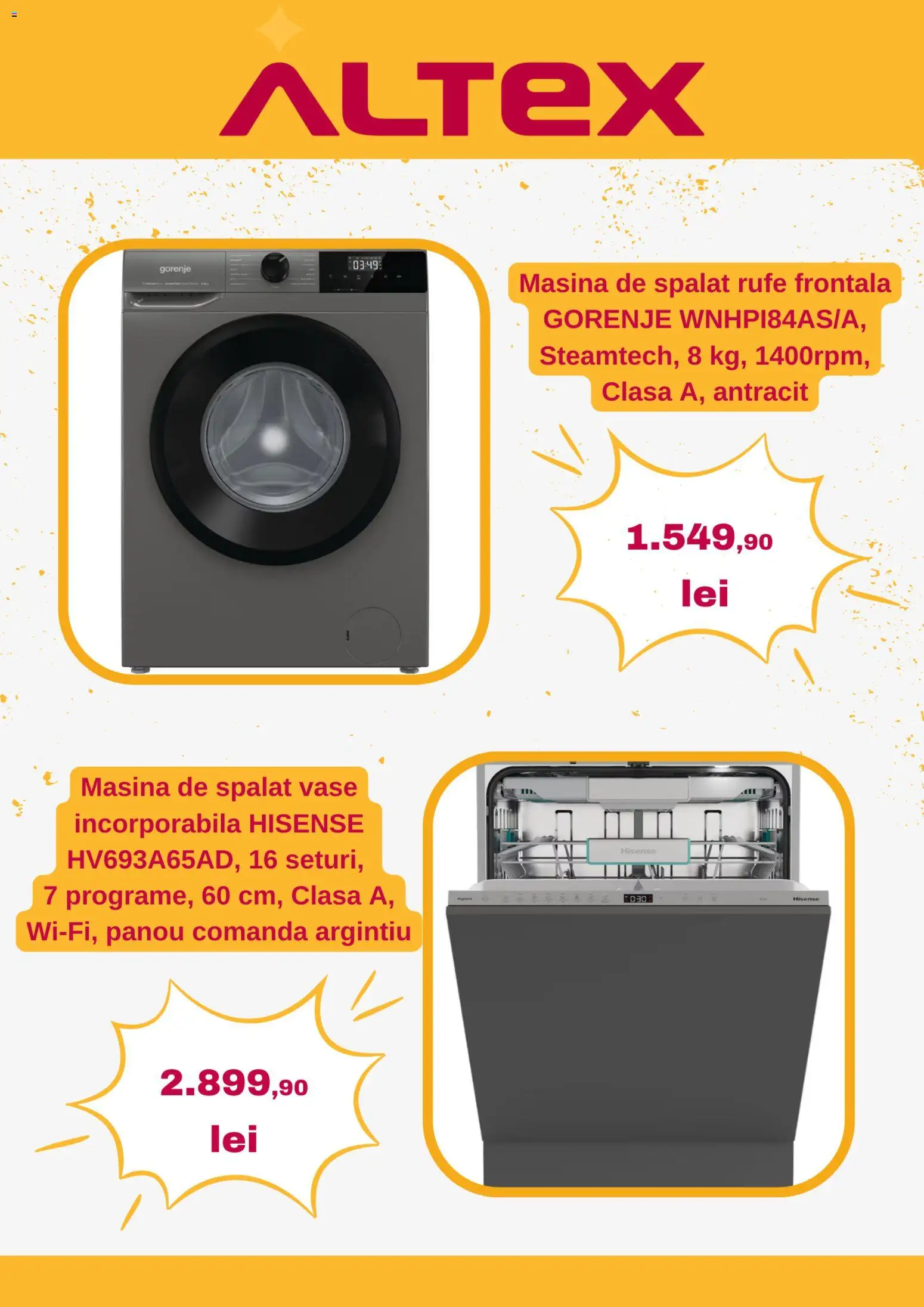 Catalog Altex 26 Februarie - 3 Martie 2026 | Pagina 4 | Produse: Mașină De Spălat, Mașină De Spălat Vase