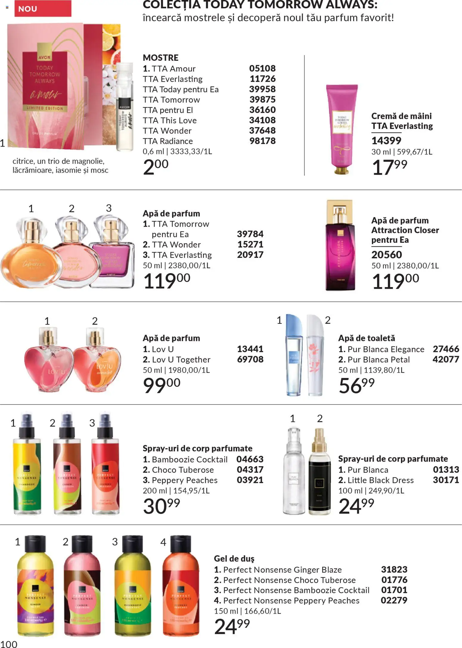 Catalog Avon 1 - 30 Martie 2026 | Pagina 102 | Produse: Toaletă, Apă de toaletă, Cremă de mâini, Apă