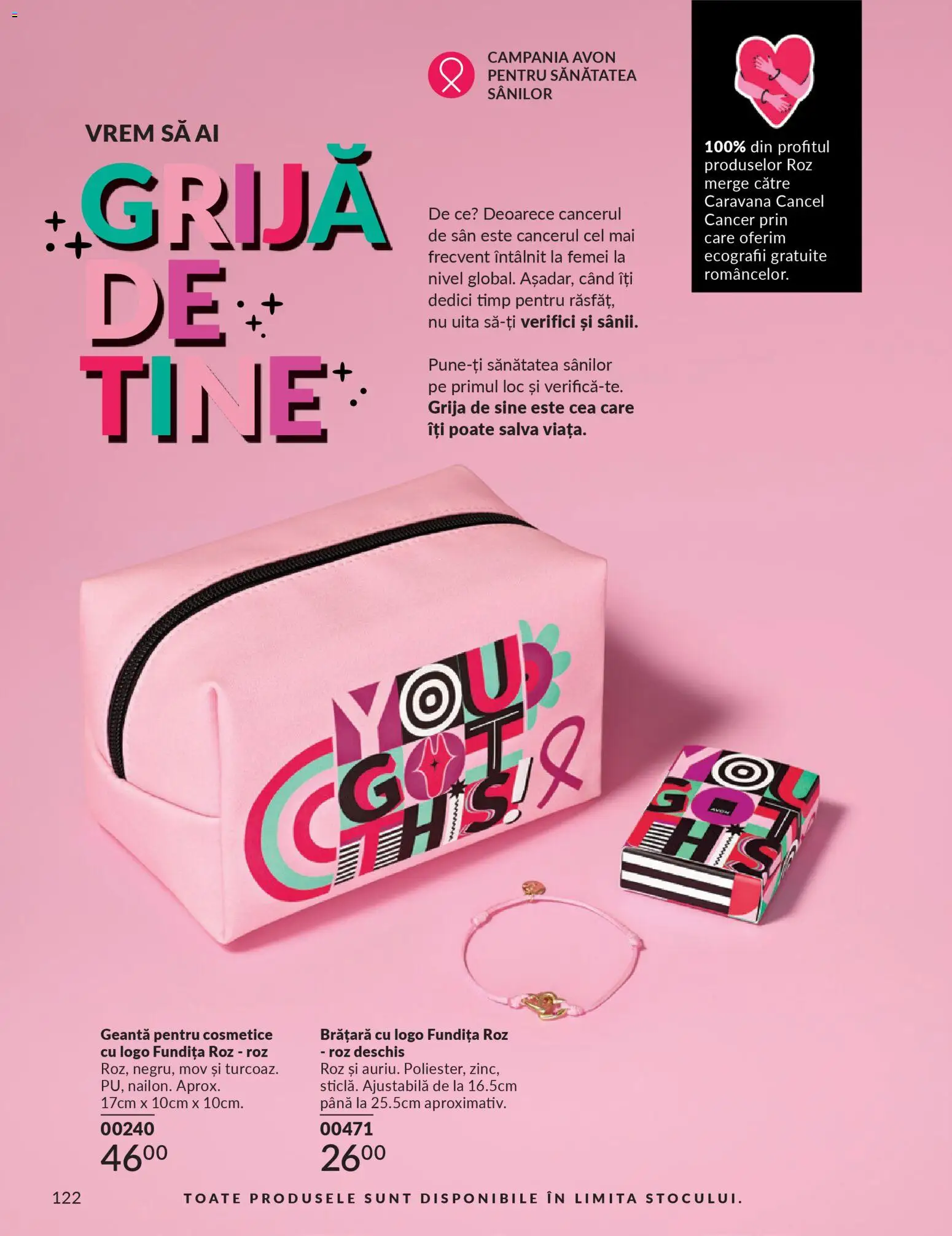 Catalog Avon 1 - 30 Martie 2026 | Pagina 124 | Produse: Geantă pentru cosmetice, Geantă, Brățară